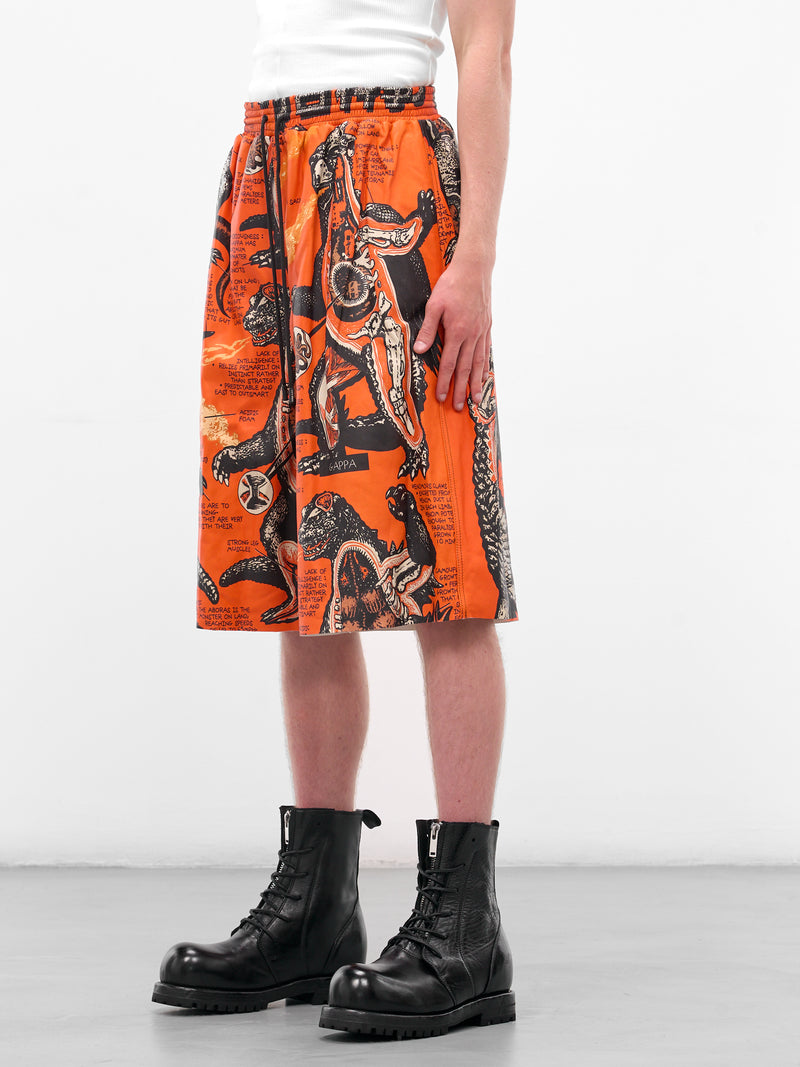 Monster Graphic Lamb BBall Shorts (MP064LE-LNP-MONSTER-KUMQUAT)