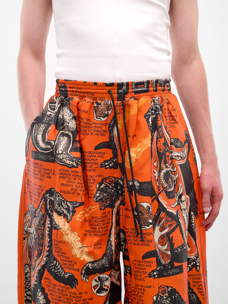Monster Graphic Lamb BBall Shorts (MP064LE-LNP-MONSTER-KUMQUAT)