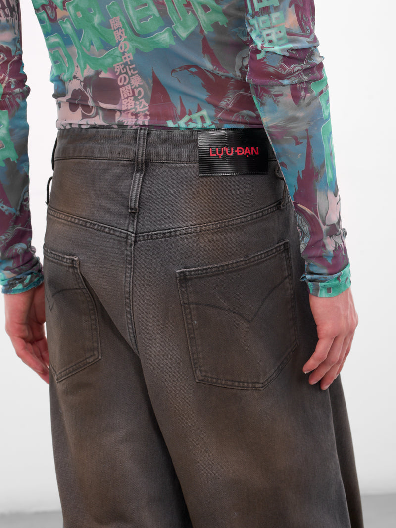 Distressed Dumpster Denim Baggy Jeans (MP093D-WDD-DIRTY-OUTCAST-GREY)