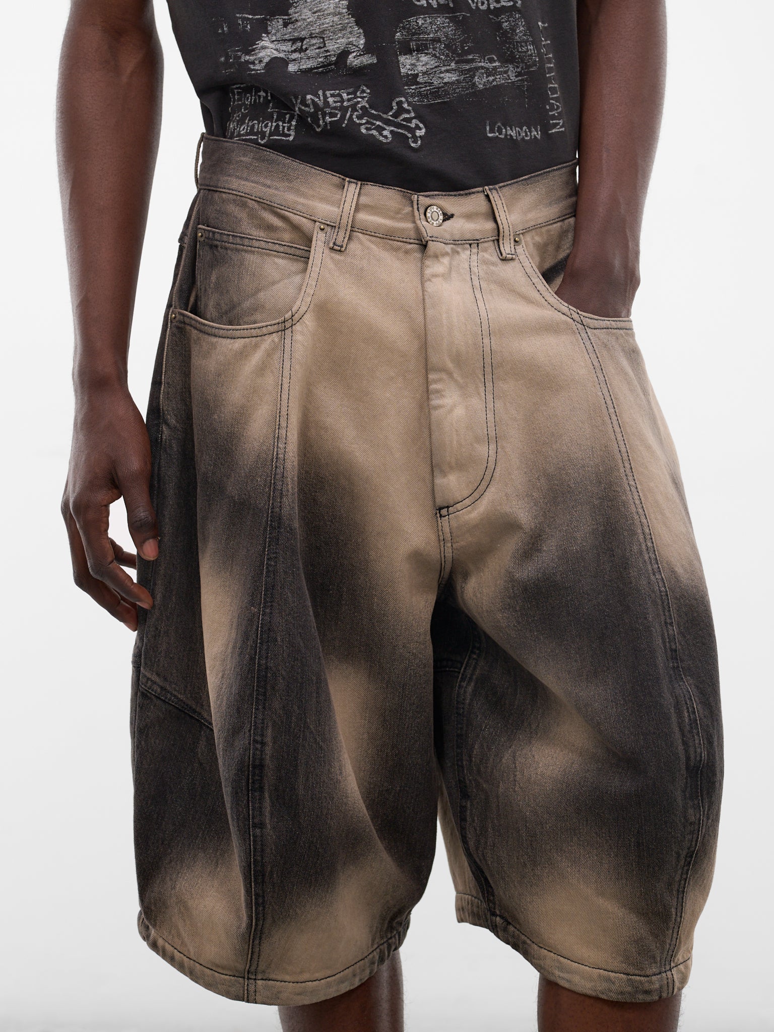 Deep Stain Puffa Balloon Shorts (MP117D-WD-912-DEEP-STAIN)