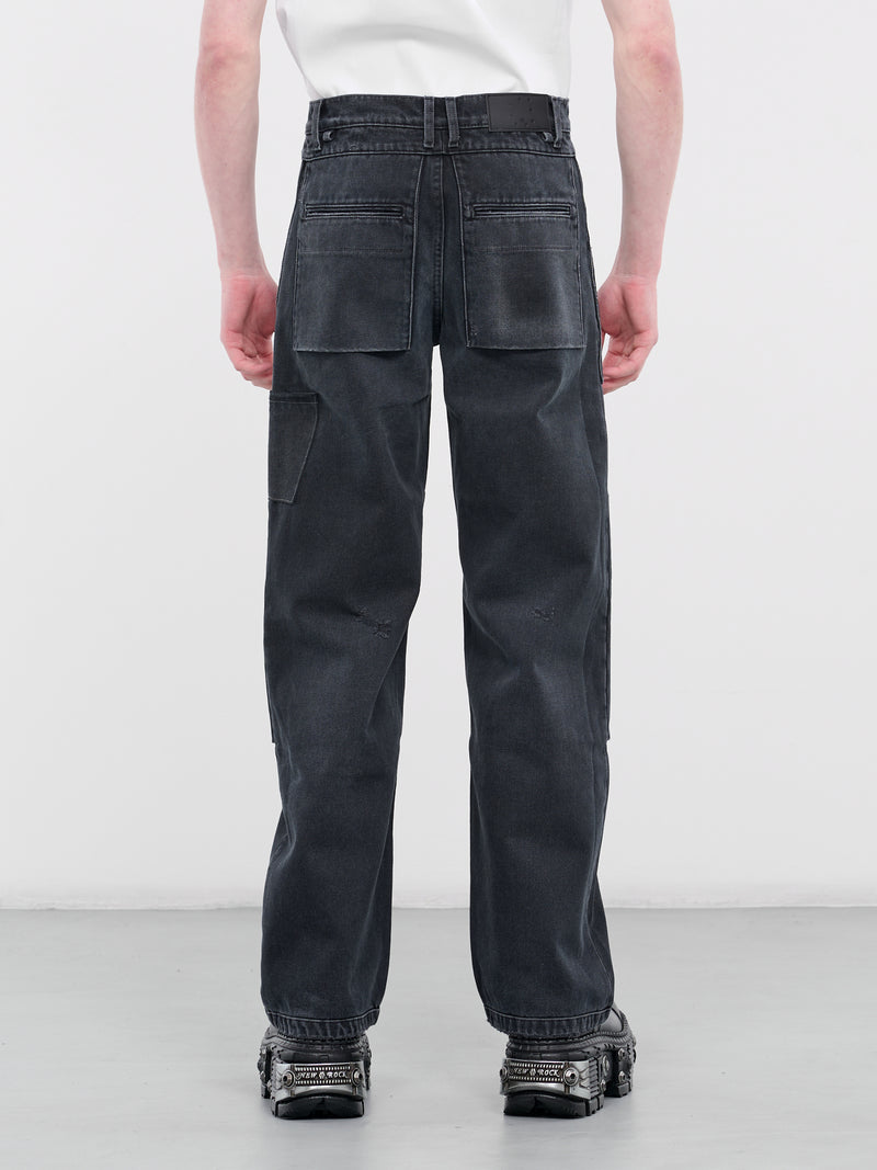 Paneled Denim Jeans (MP23DOBK-PT2013-SHADOW)