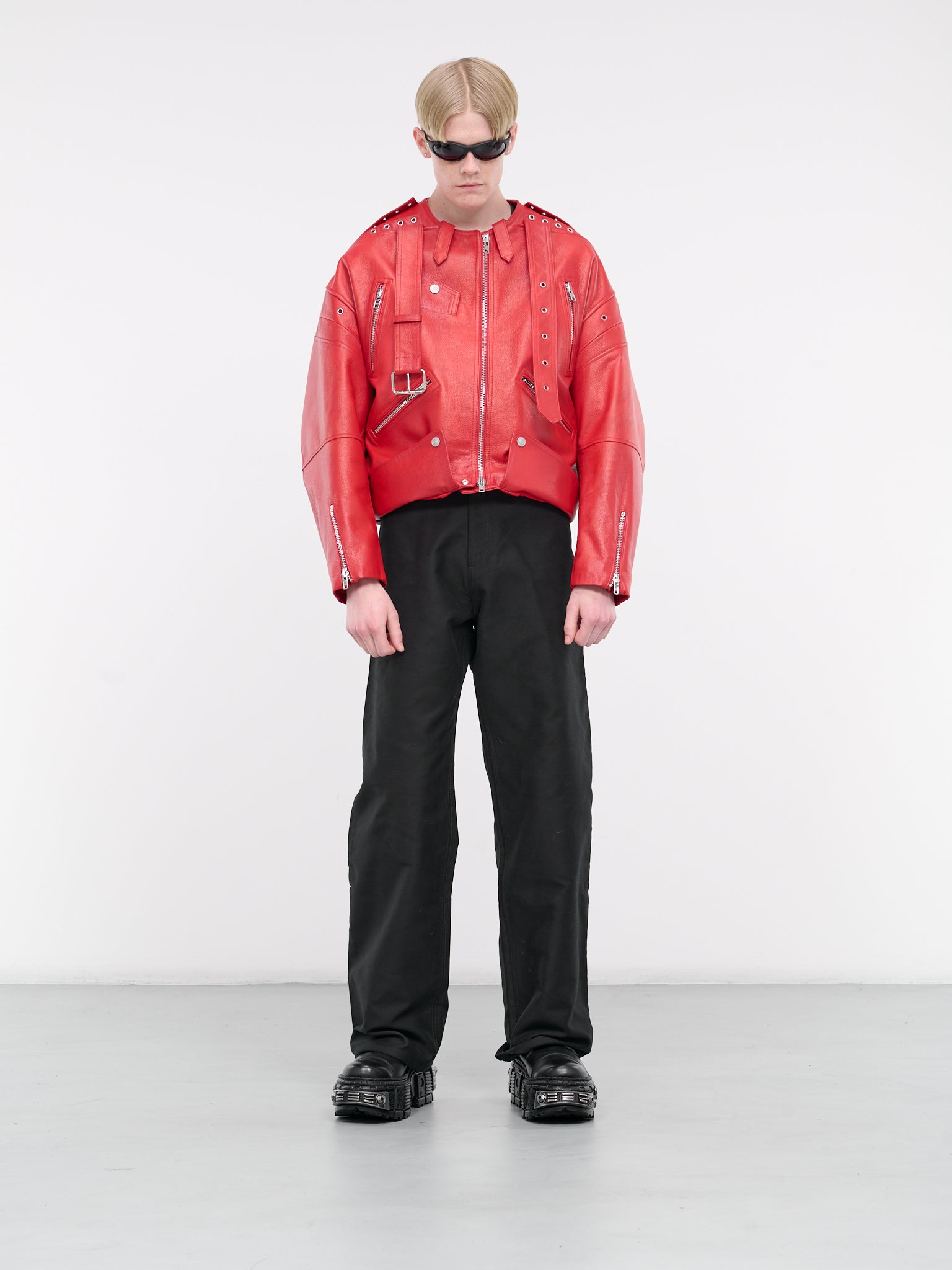 Biker Jacket (MP23LC2S-JC3001-SAMBA-RED)