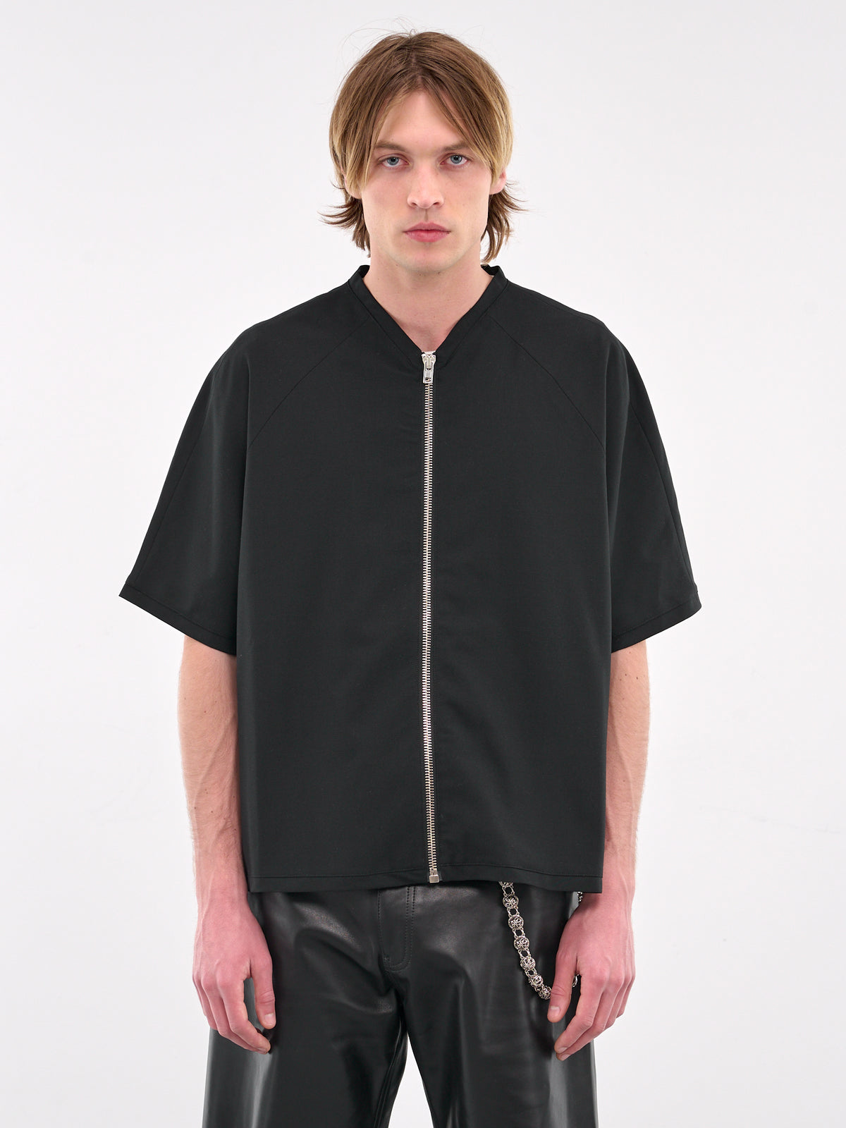 Short Sleeve Baseball Shirt (MP24WFA-ST1052-BLACK)