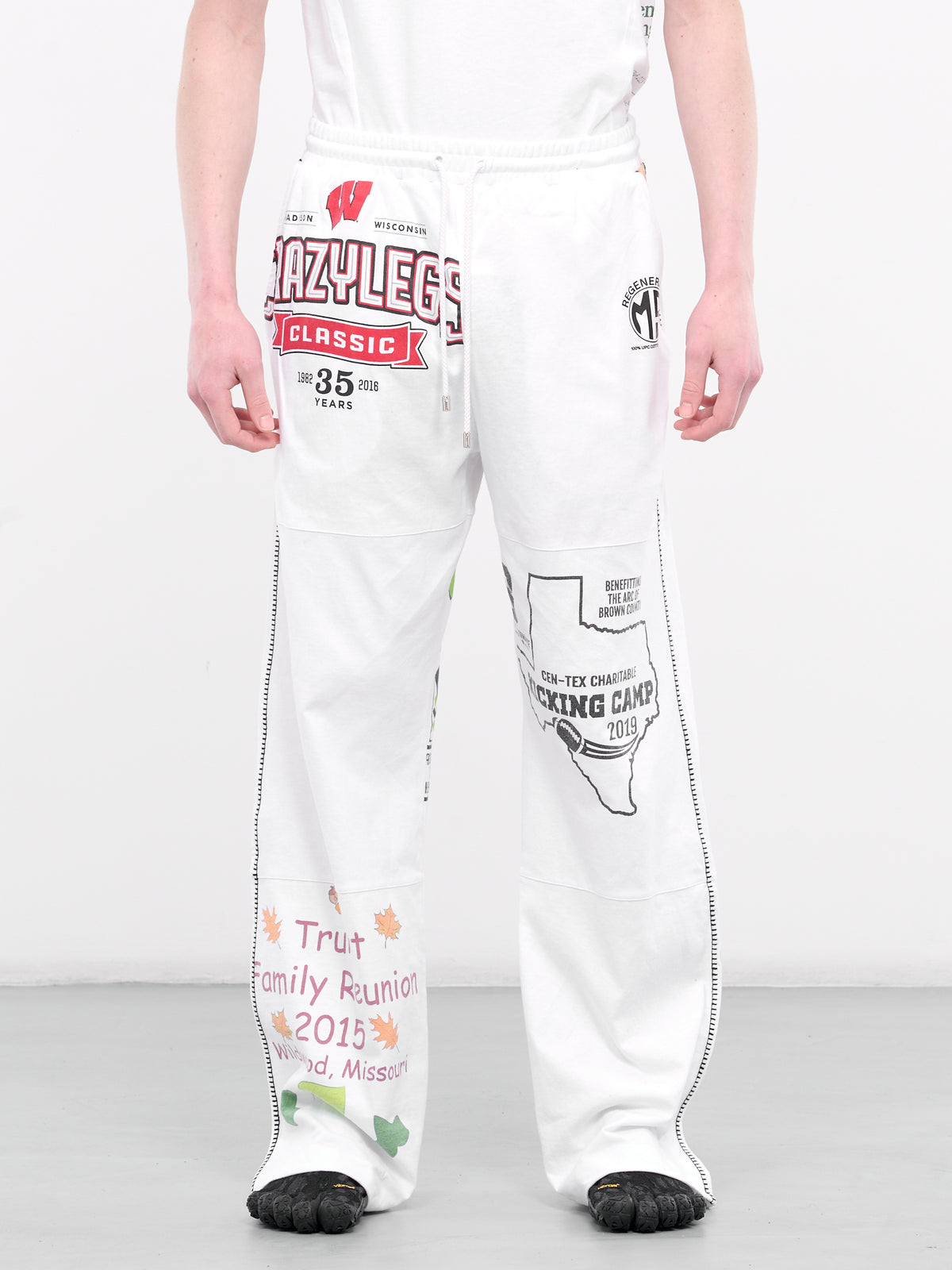 Regenerated Graphic Tee Pants (MPA053-UJER0003-WHITE)
