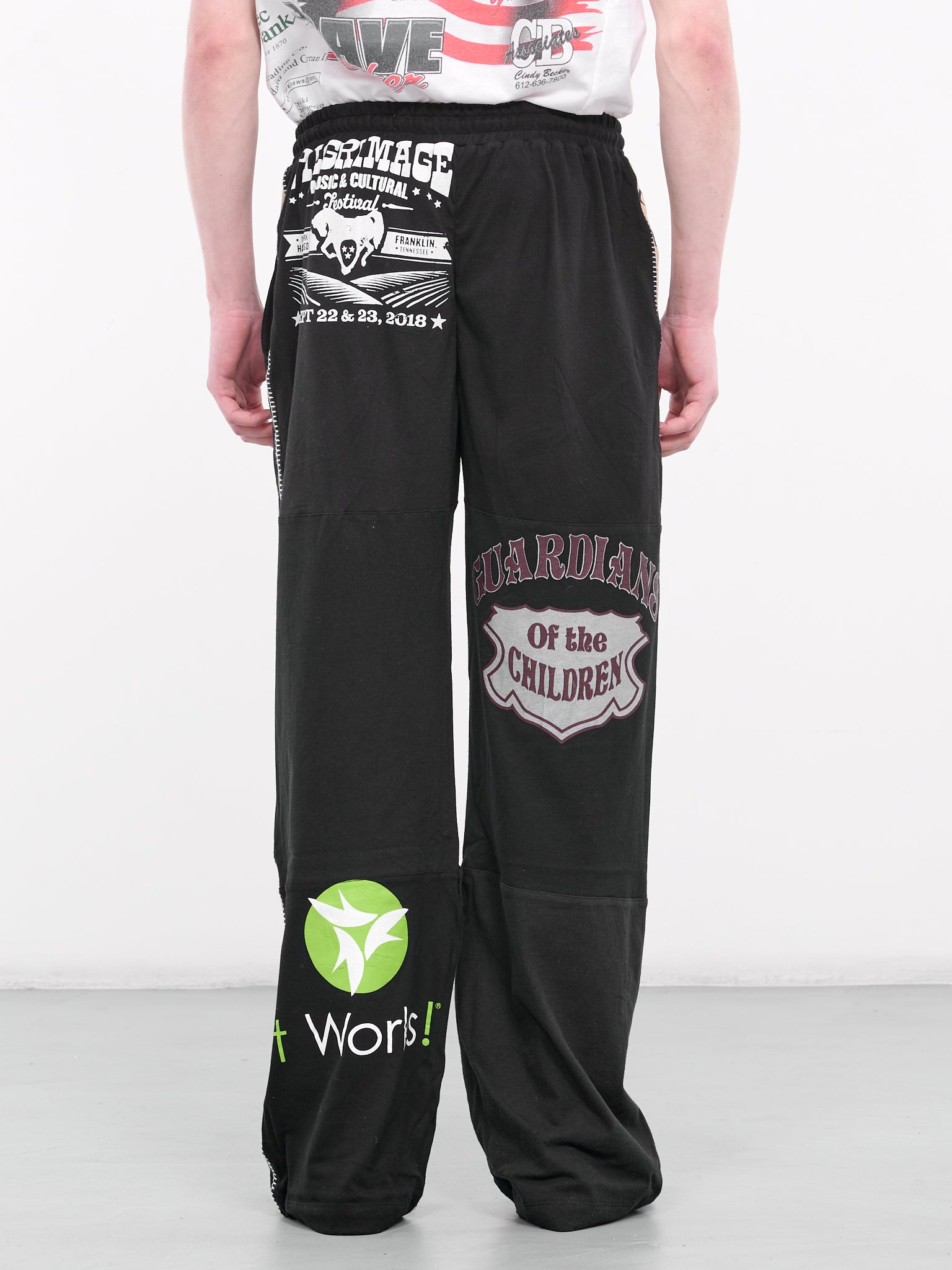 Regenerated Graphic Tee Pants (MPA053-UJER0003-BLACK)