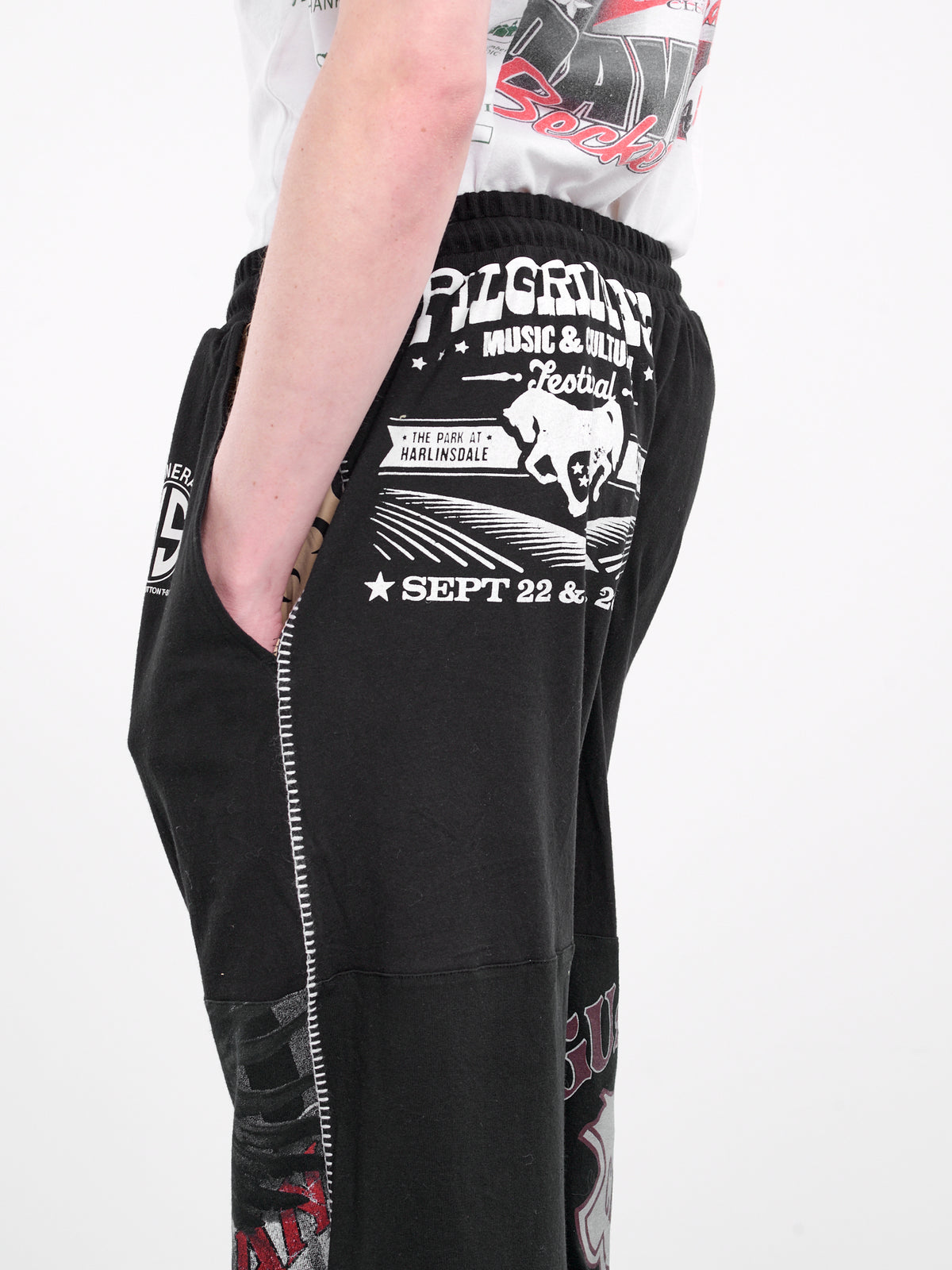Regenerated Graphic Tee Pants (MPA053-UJER0003-BLACK)