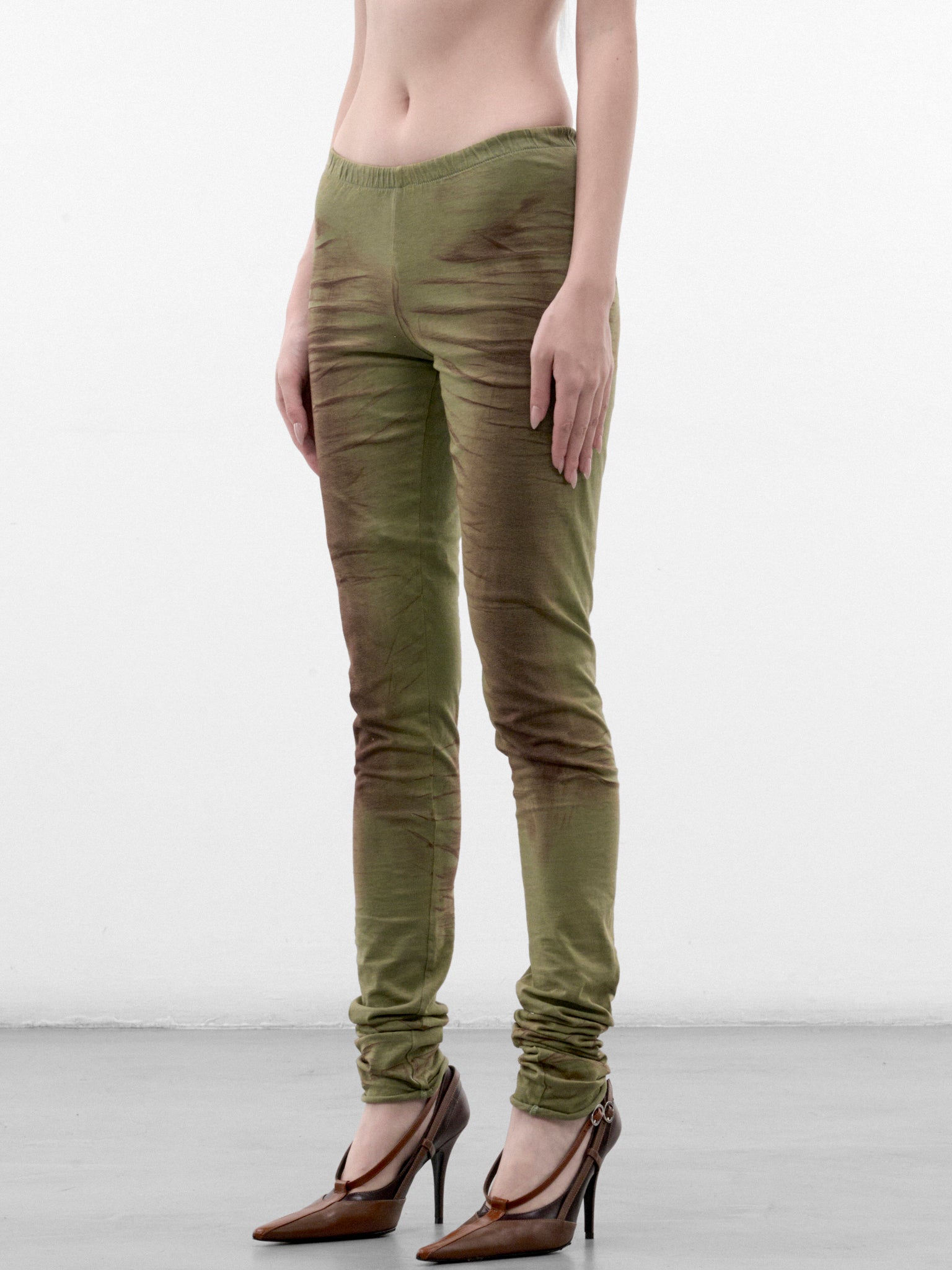 Faded Khaki Cotton Jersey Leggings (MPAW26-502B-FADED-KHAKI)