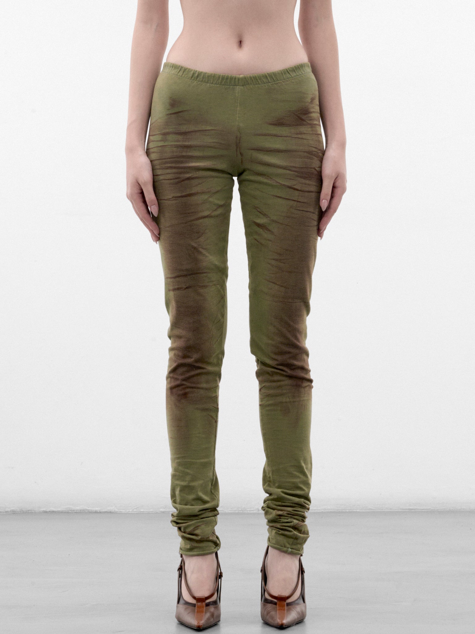 Faded Khaki Cotton Jersey Leggings (MPAW26-502B-FADED-KHAKI)