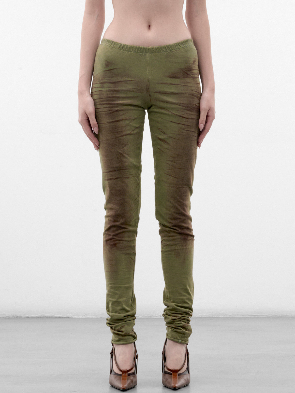 Faded Khaki Cotton Jersey Leggings (MPAW26-502B-FADED-KHAKI)