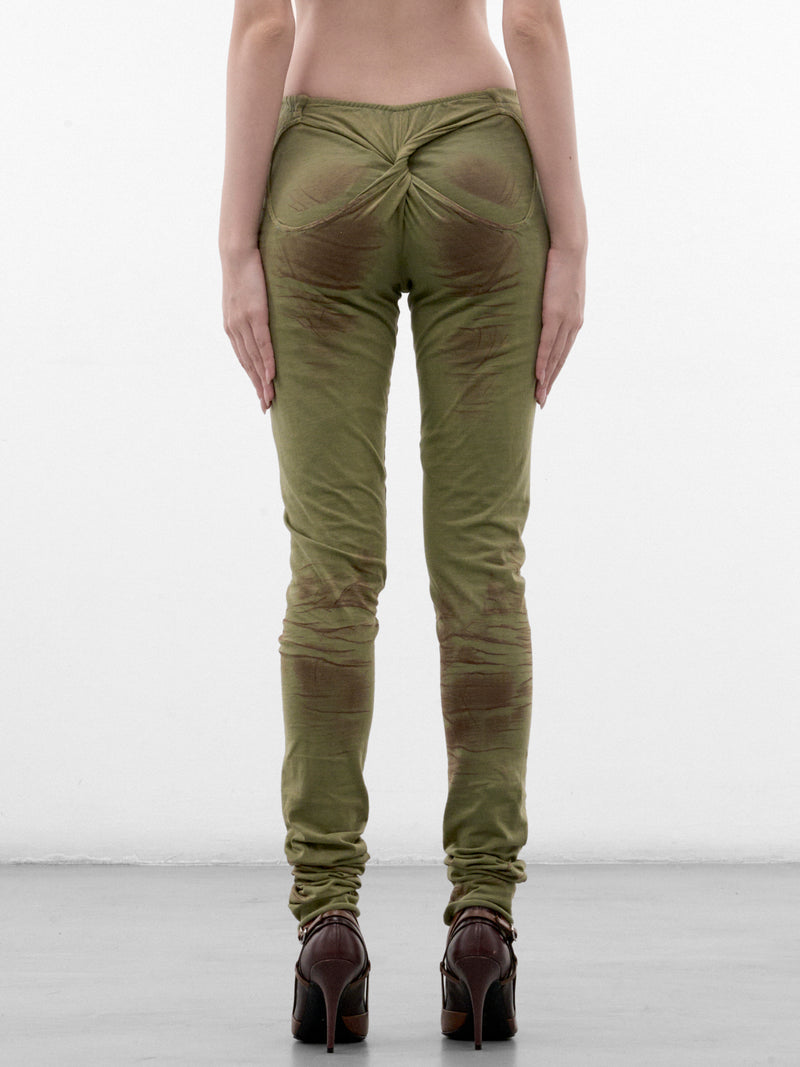 Faded Khaki Cotton Jersey Leggings (MPAW26-502B-FADED-KHAKI)