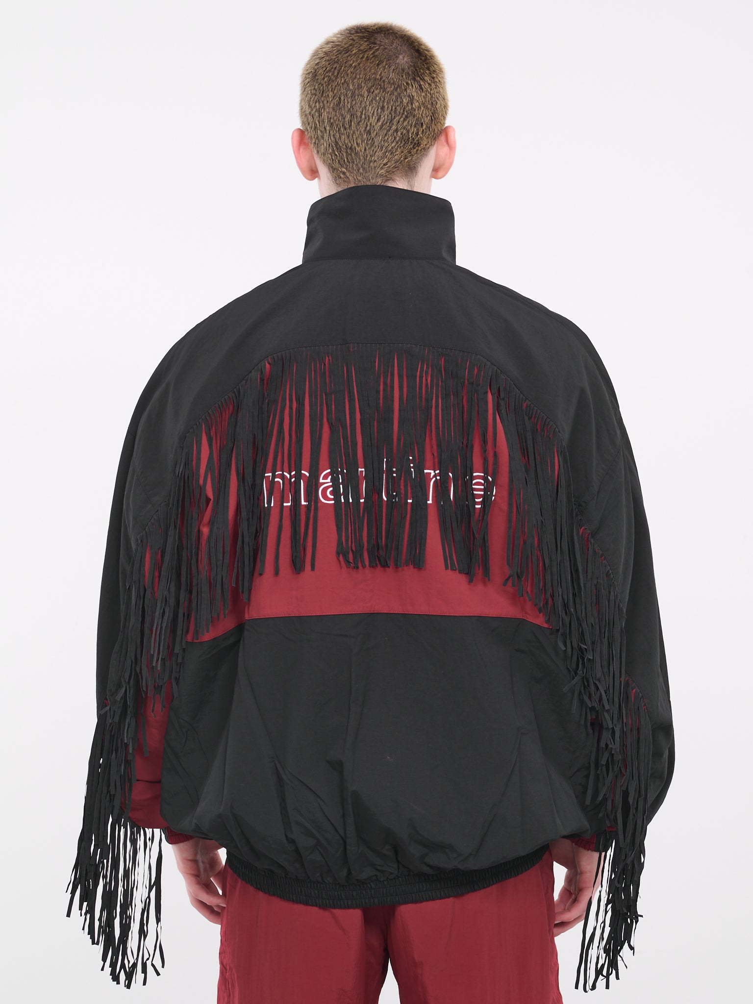 Fringe Track Jacket (MR121-BURGUNDY-BLACK-WHITE)