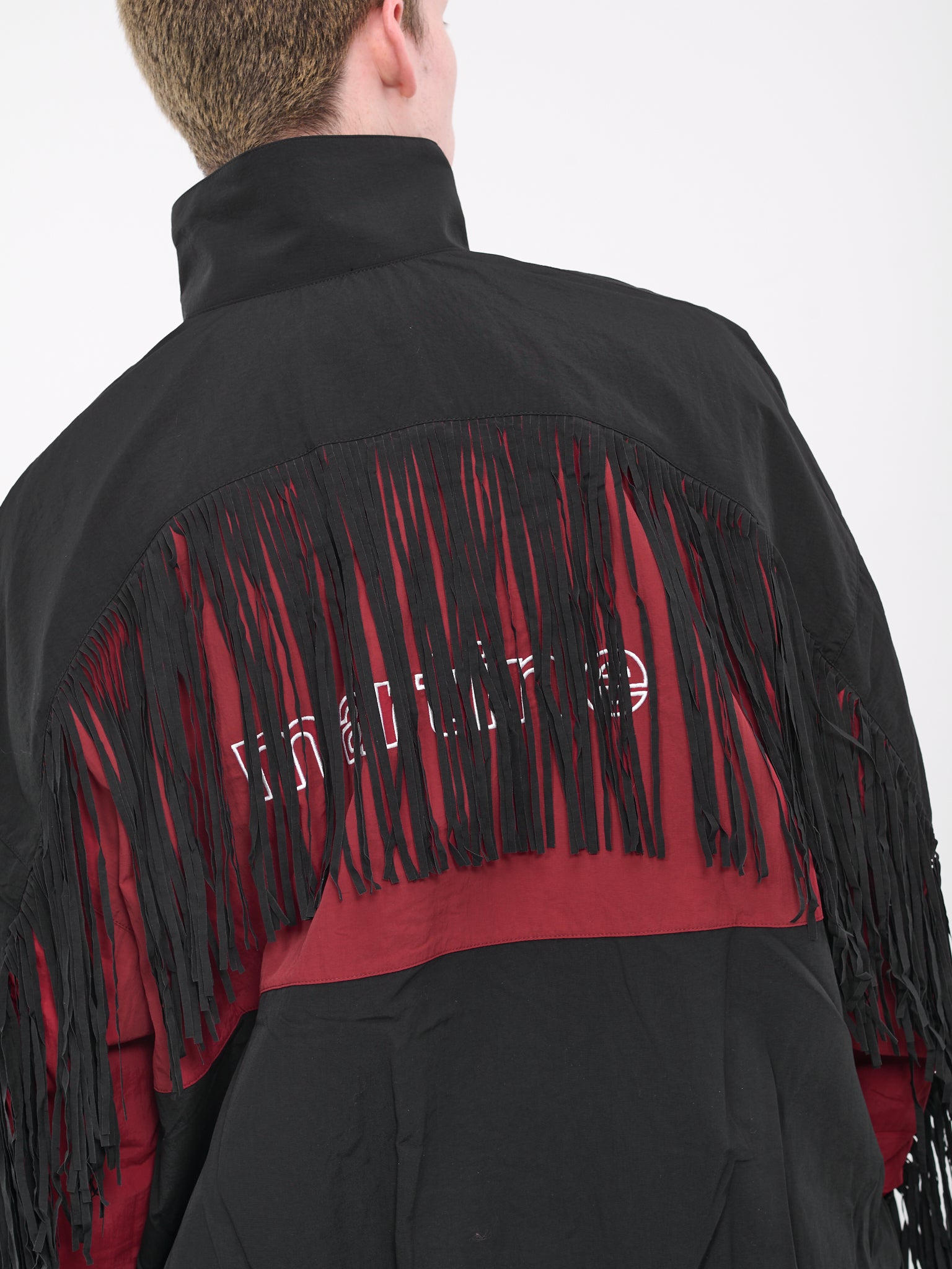 Fringe Track Jacket (MR121-BURGUNDY-BLACK-WHITE)