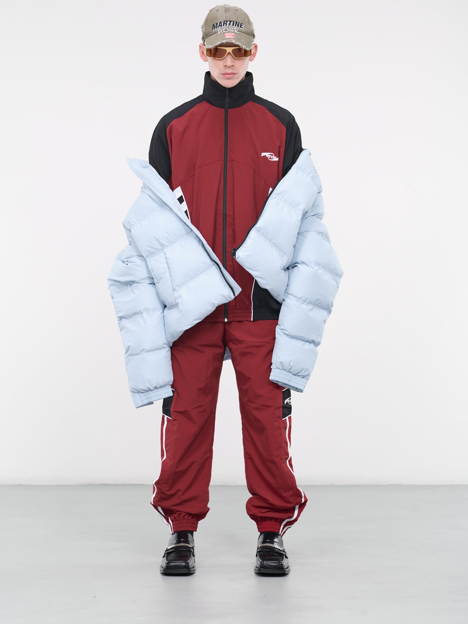 Fringe Track Jacket (MR121-BURGUNDY-BLACK-WHITE)