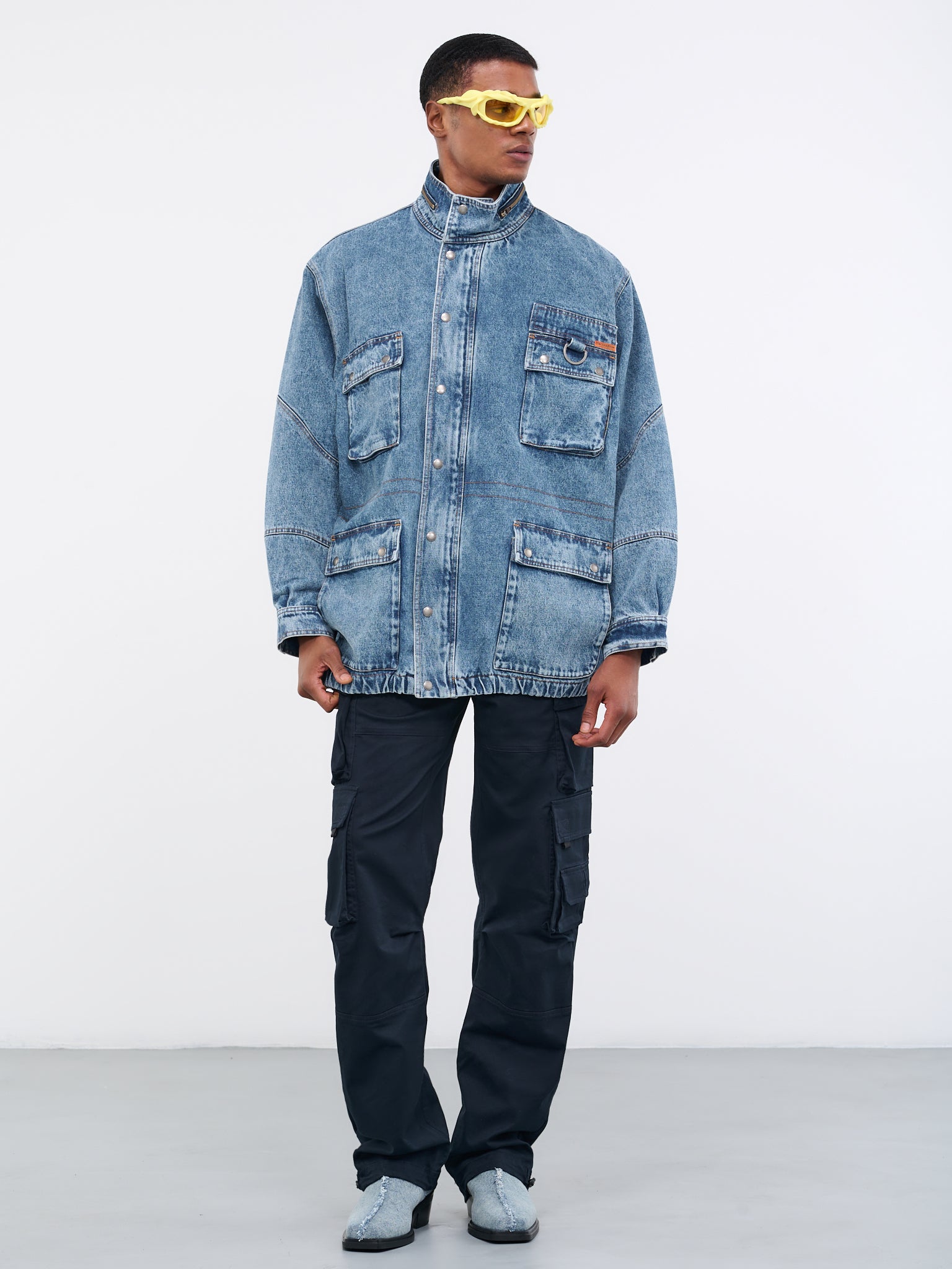 Denim Parka Jacket (MR227-MARBLE-WASH)