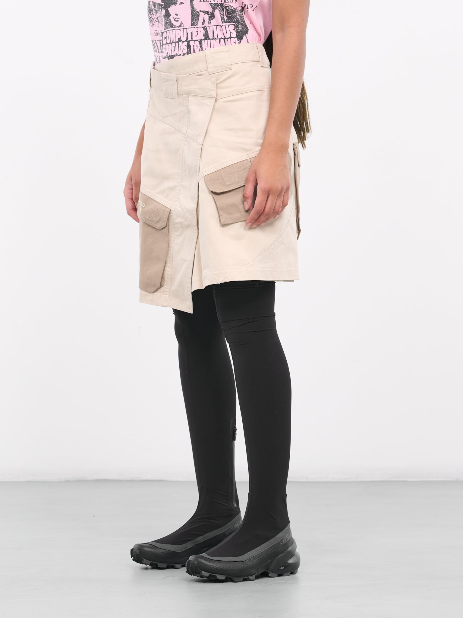 Wrap Cargo Skirt (MR821W-BEIGE)