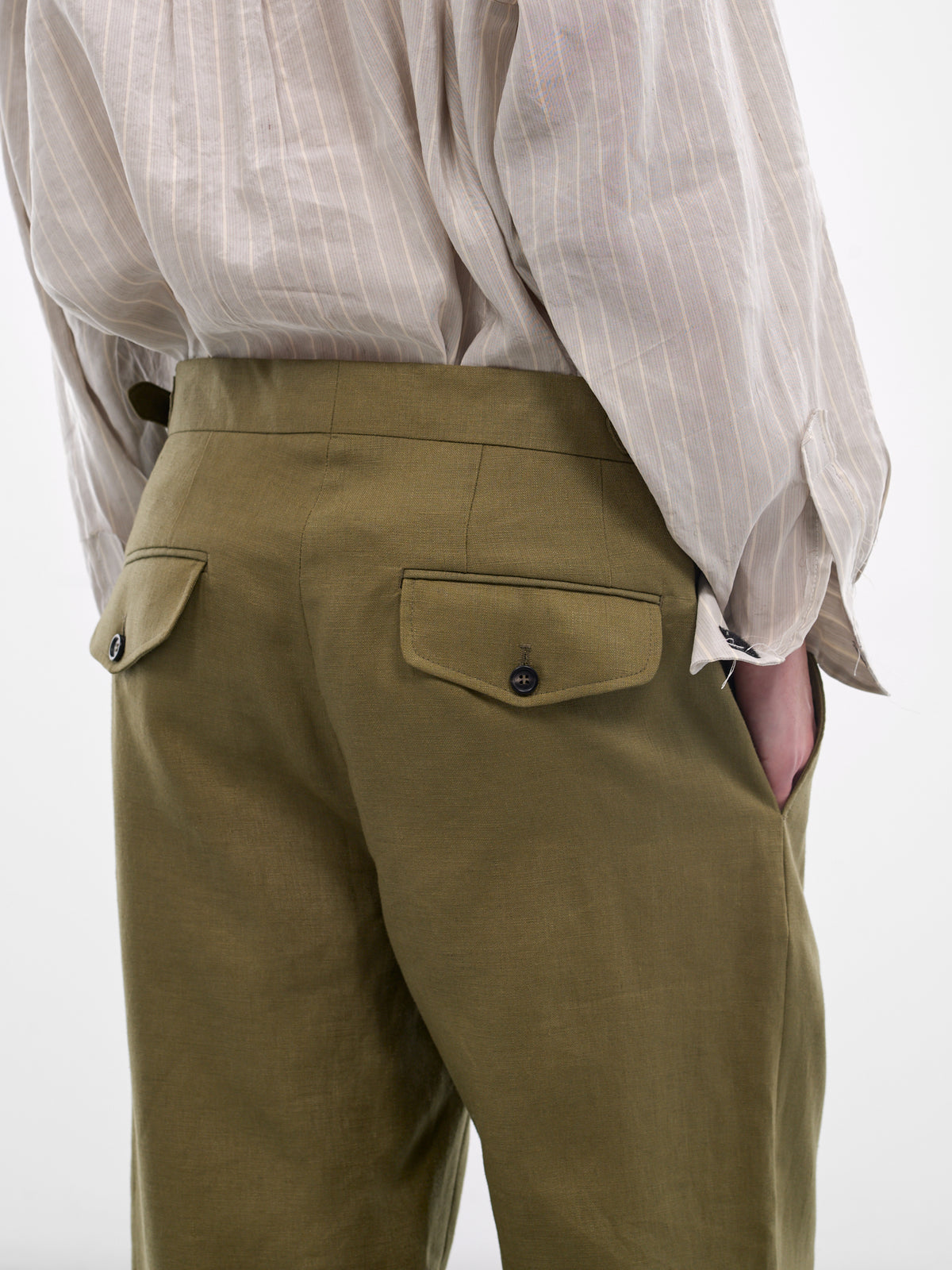 BODE Linen Buckle Trousers | H.Lorenzo - detail 2