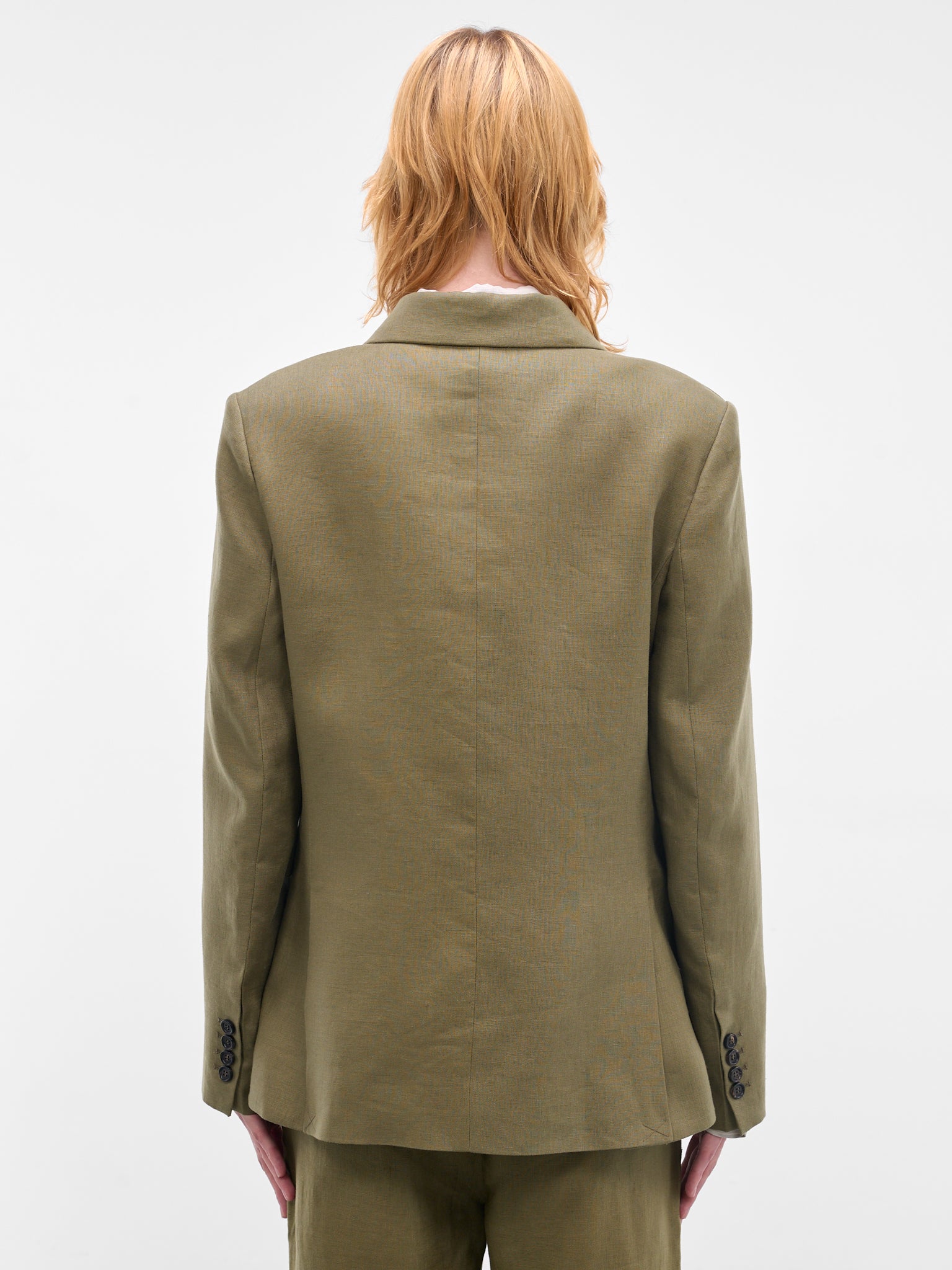 BODE Linen Double-Breasted Blazer | H.Lorenzo - back