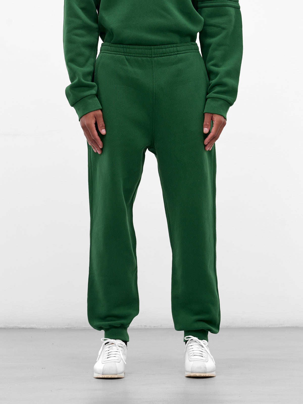 Green Cotton Cuffed Joggers (MRF25CS022-DARK-GREEN)
