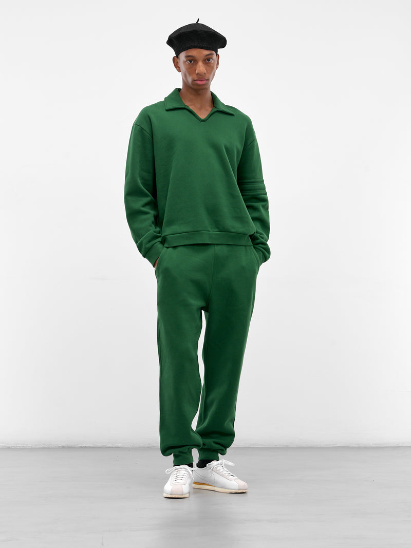 Green Cotton Cuffed Joggers (MRF25CS022-DARK-GREEN)