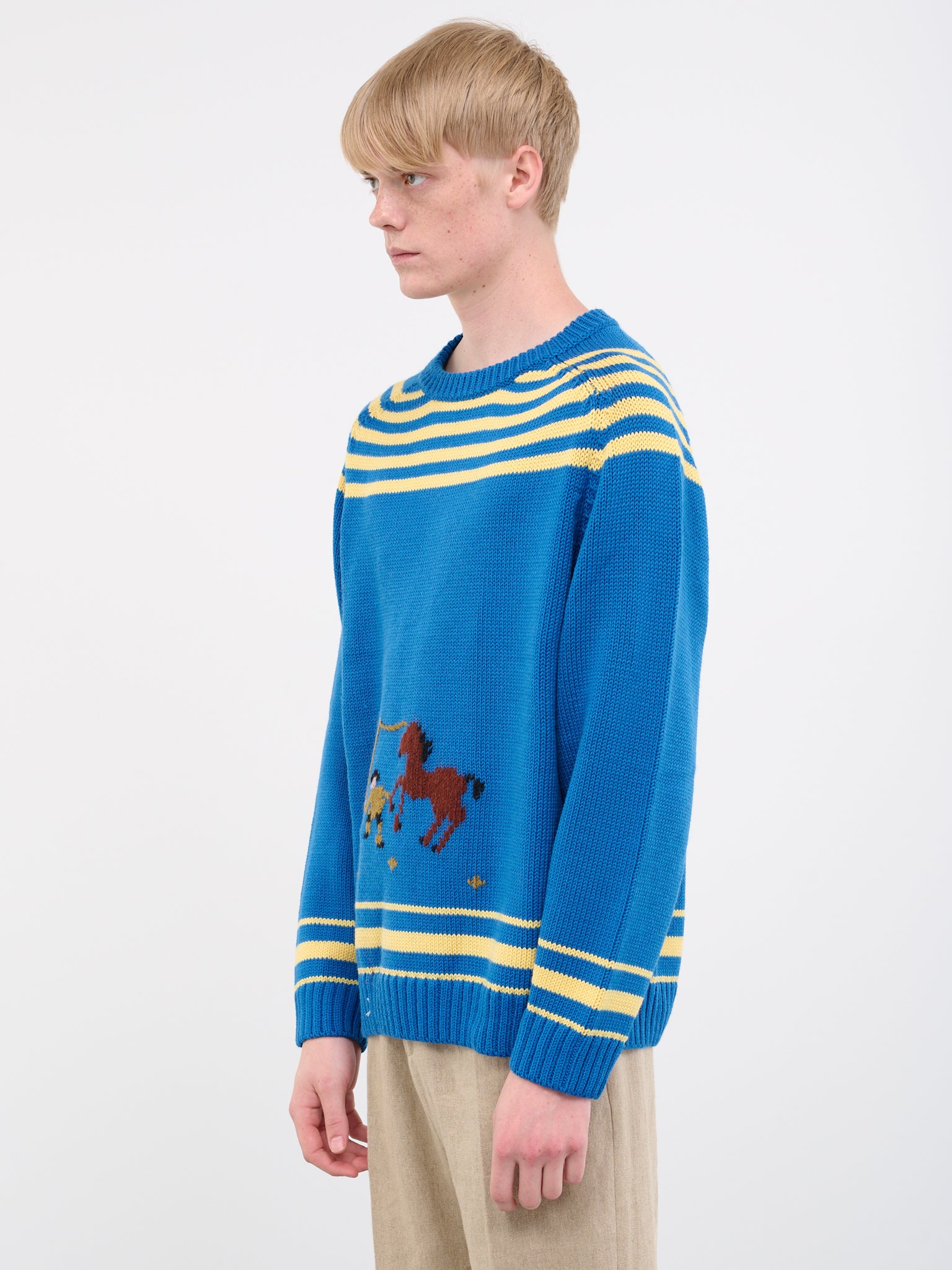 Pony Lasso Sweater (MRS23KT008-BLUE-MULTI)