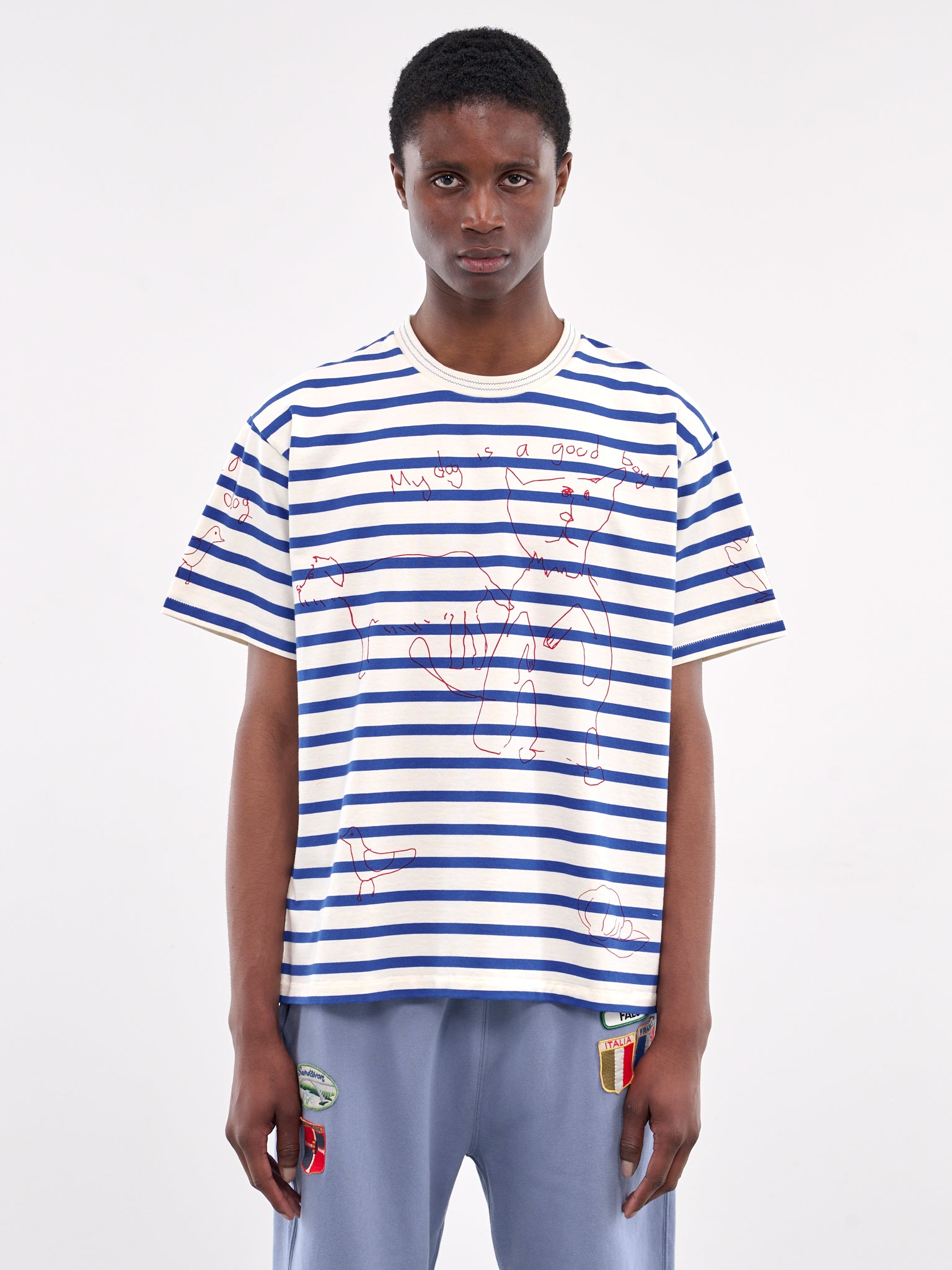 Graphic Stripe Tee (MRS25CS003-BLUE-MULTI)