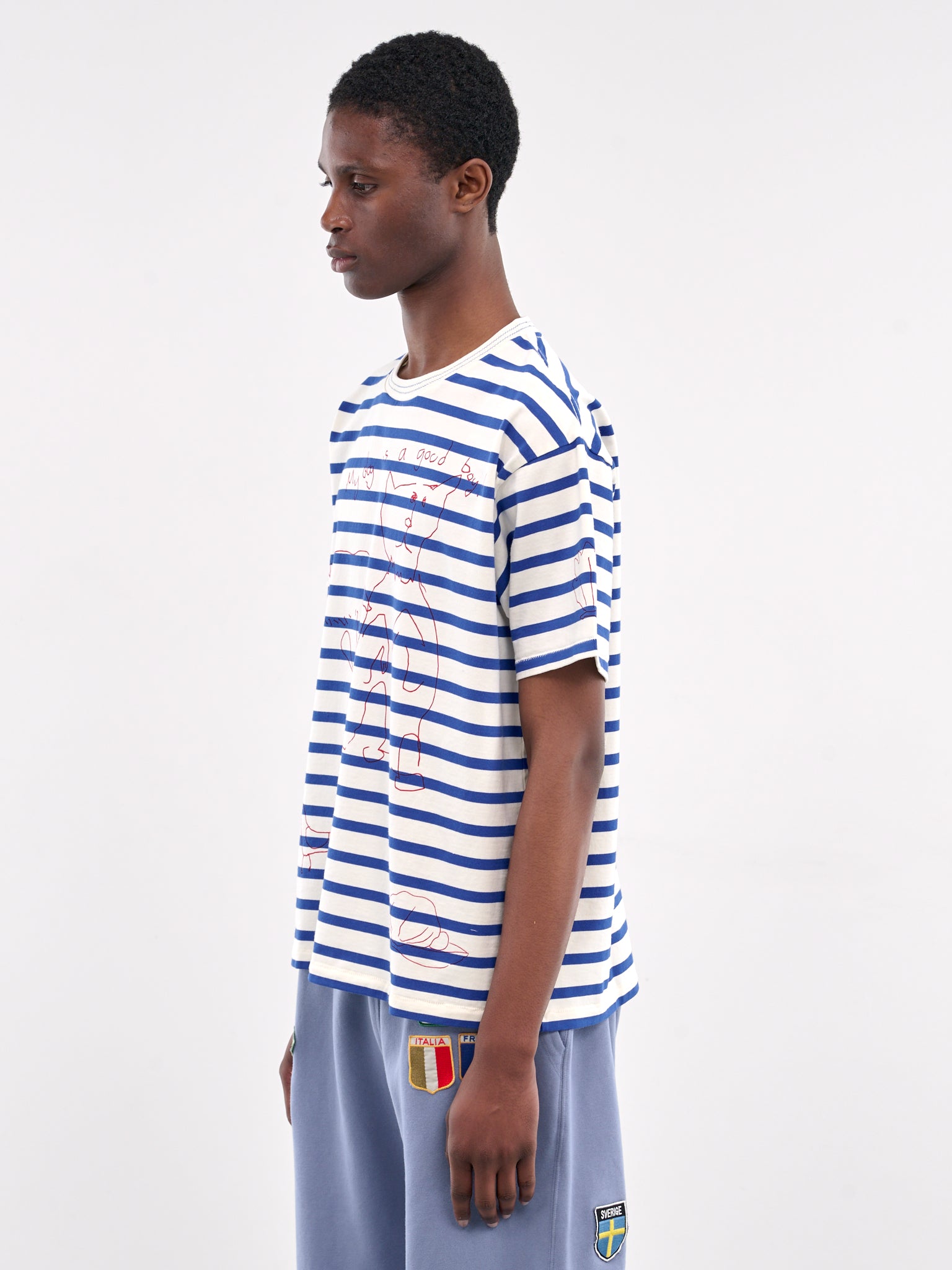 Graphic Stripe Tee (MRS25CS003-BLUE-MULTI)