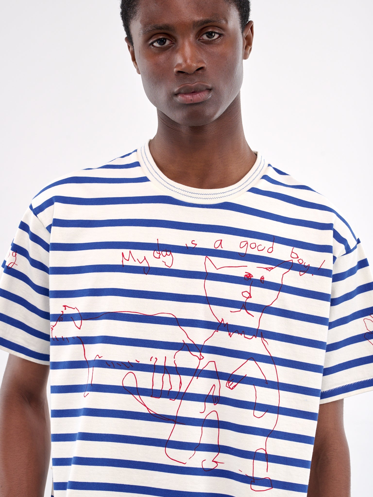 Graphic Stripe Tee (MRS25CS003-BLUE-MULTI)