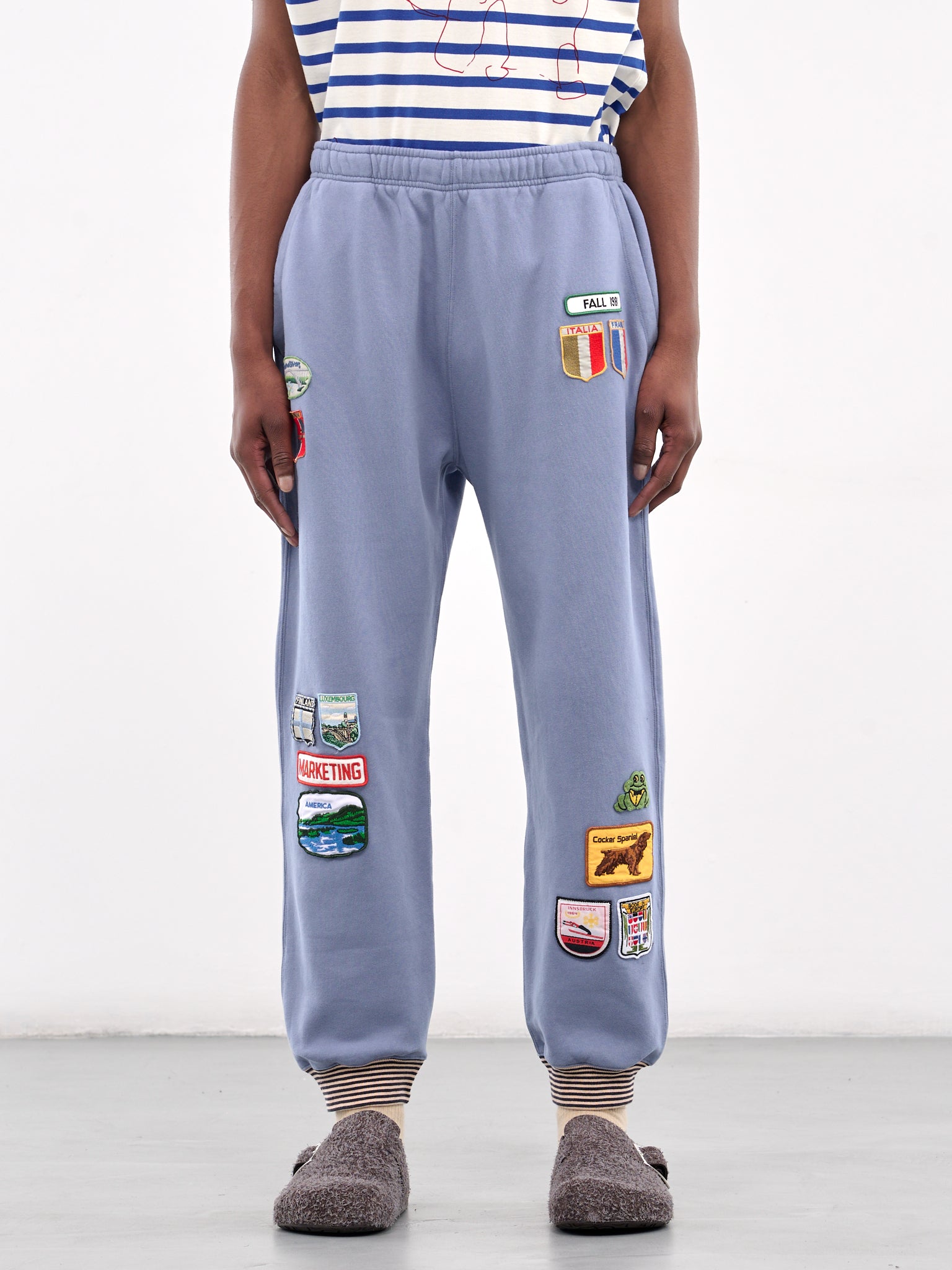 Warmup Patch Sweatpants (MRS25CS012-BLUE-GREY)