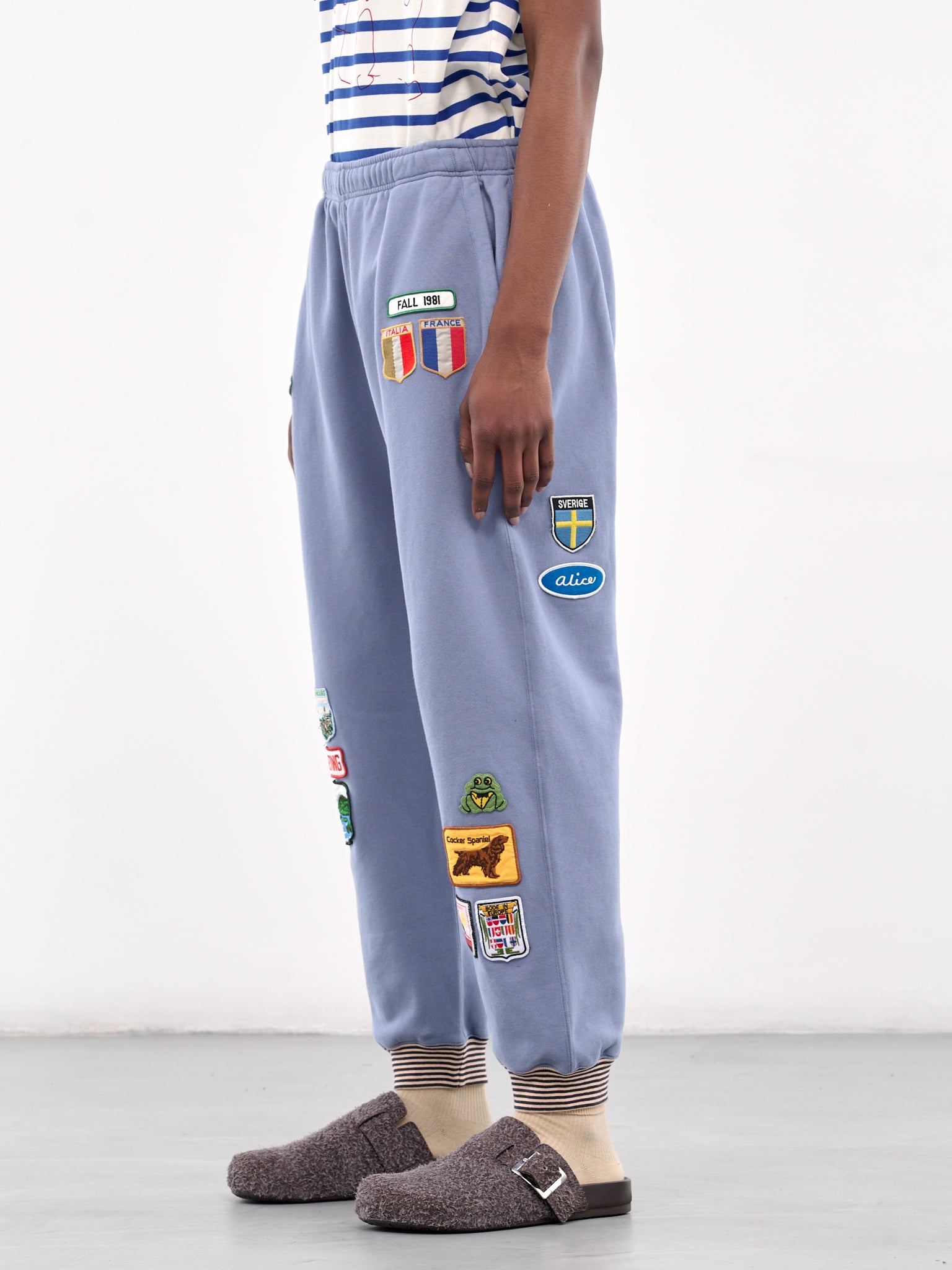Warmup Patch Sweatpants (MRS25CS012-BLUE-GREY)