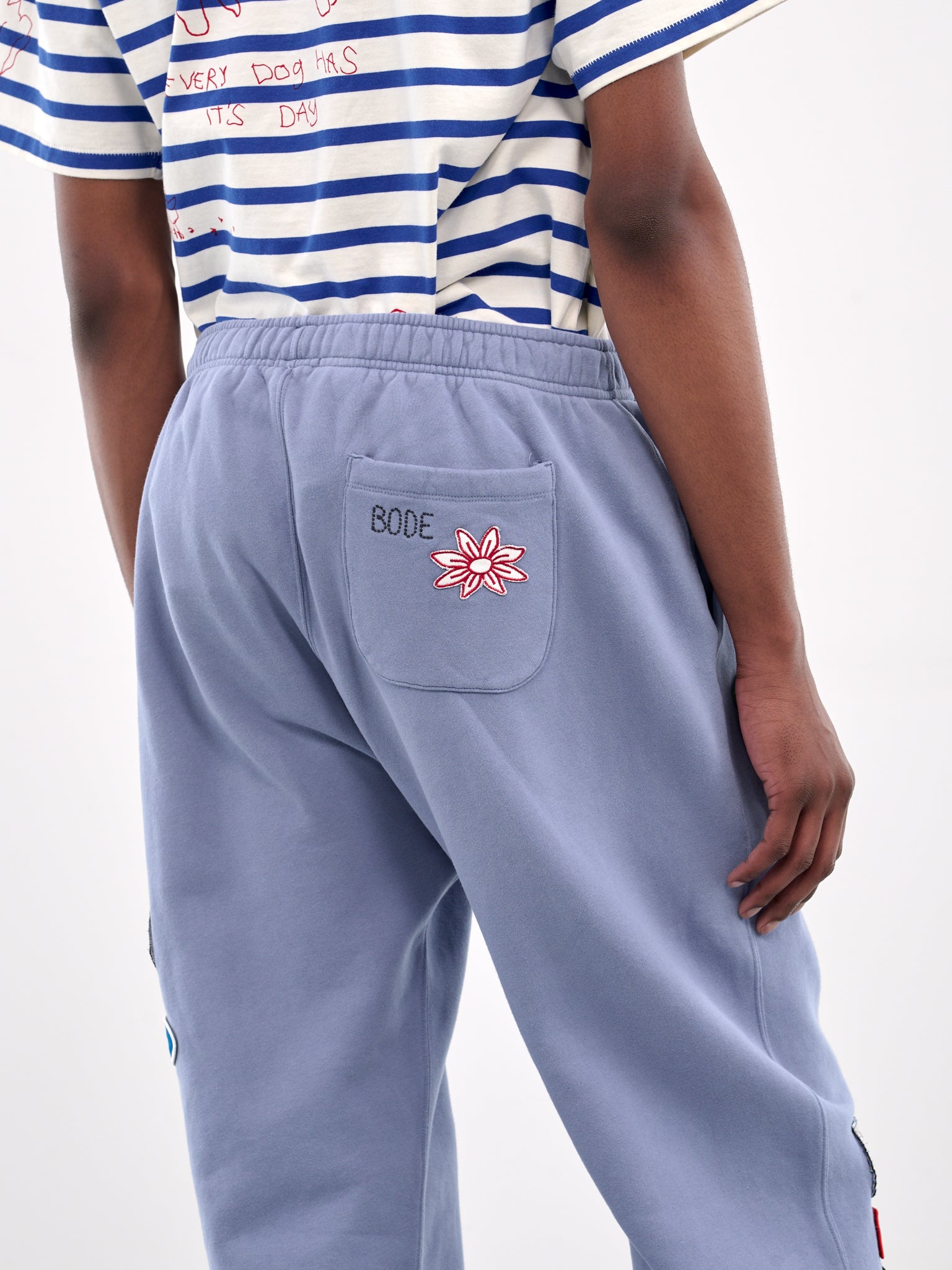 Warmup Patch Sweatpants (MRS25CS012-BLUE-GREY)
