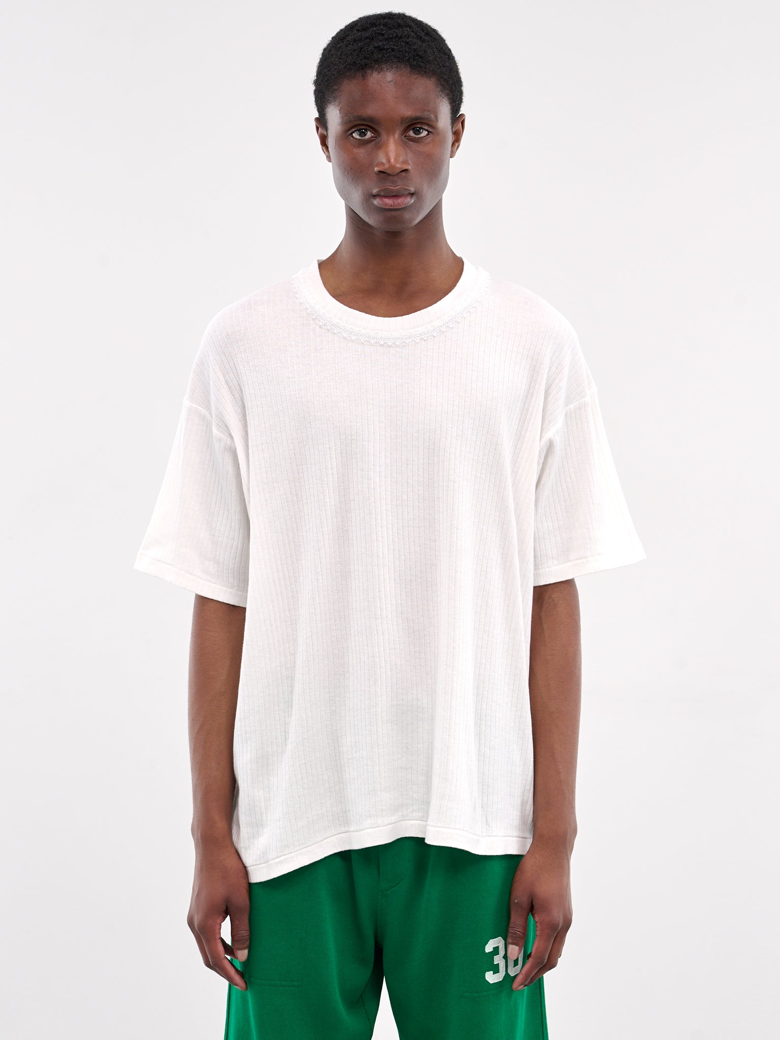 Ribbed Tee (MRS25CS031-CREAM)