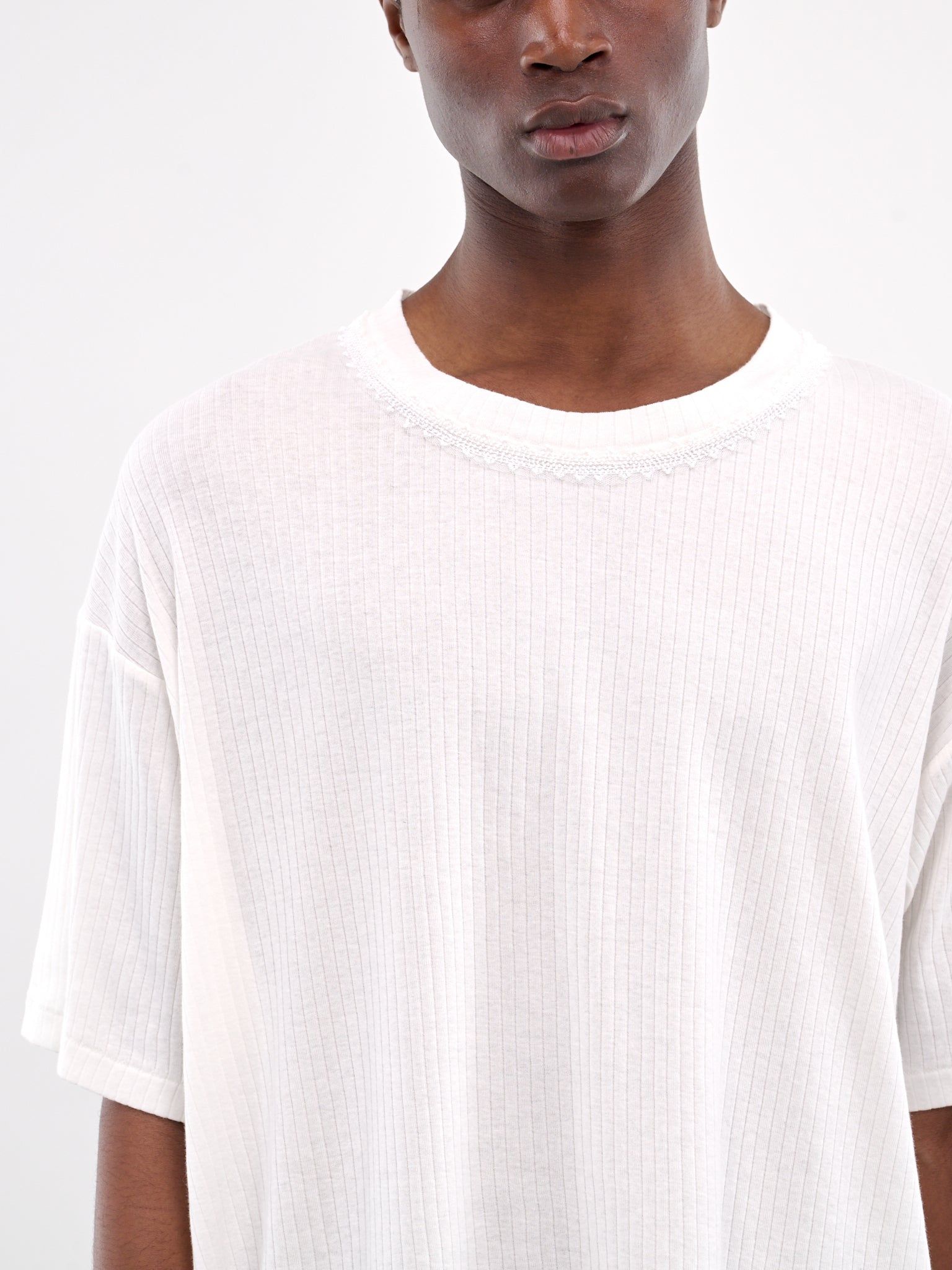 Ribbed Tee (MRS25CS031-CREAM)