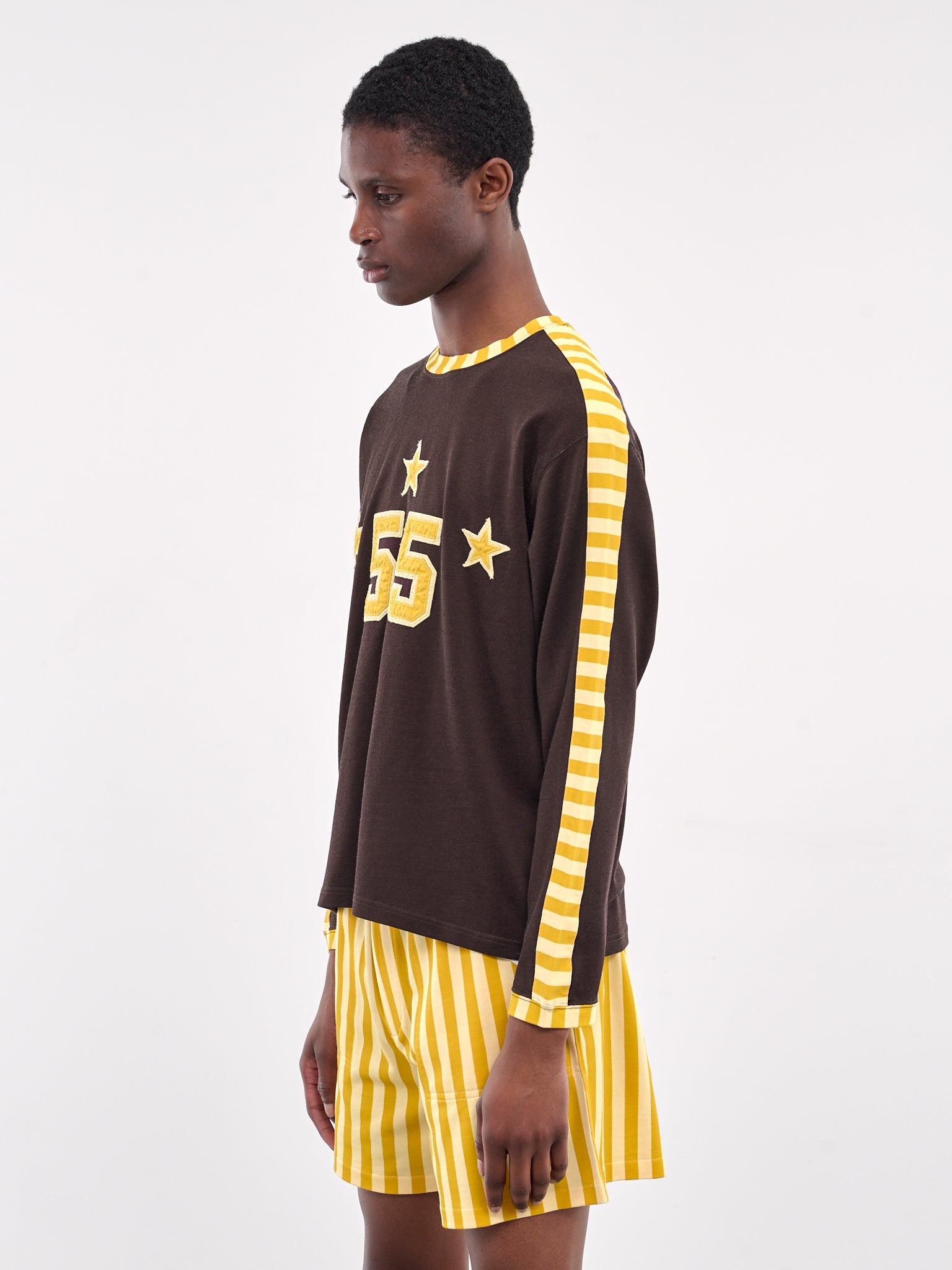 Graphic Long Sleeve Tee (MRS25CS035-BROWN-BLACK)