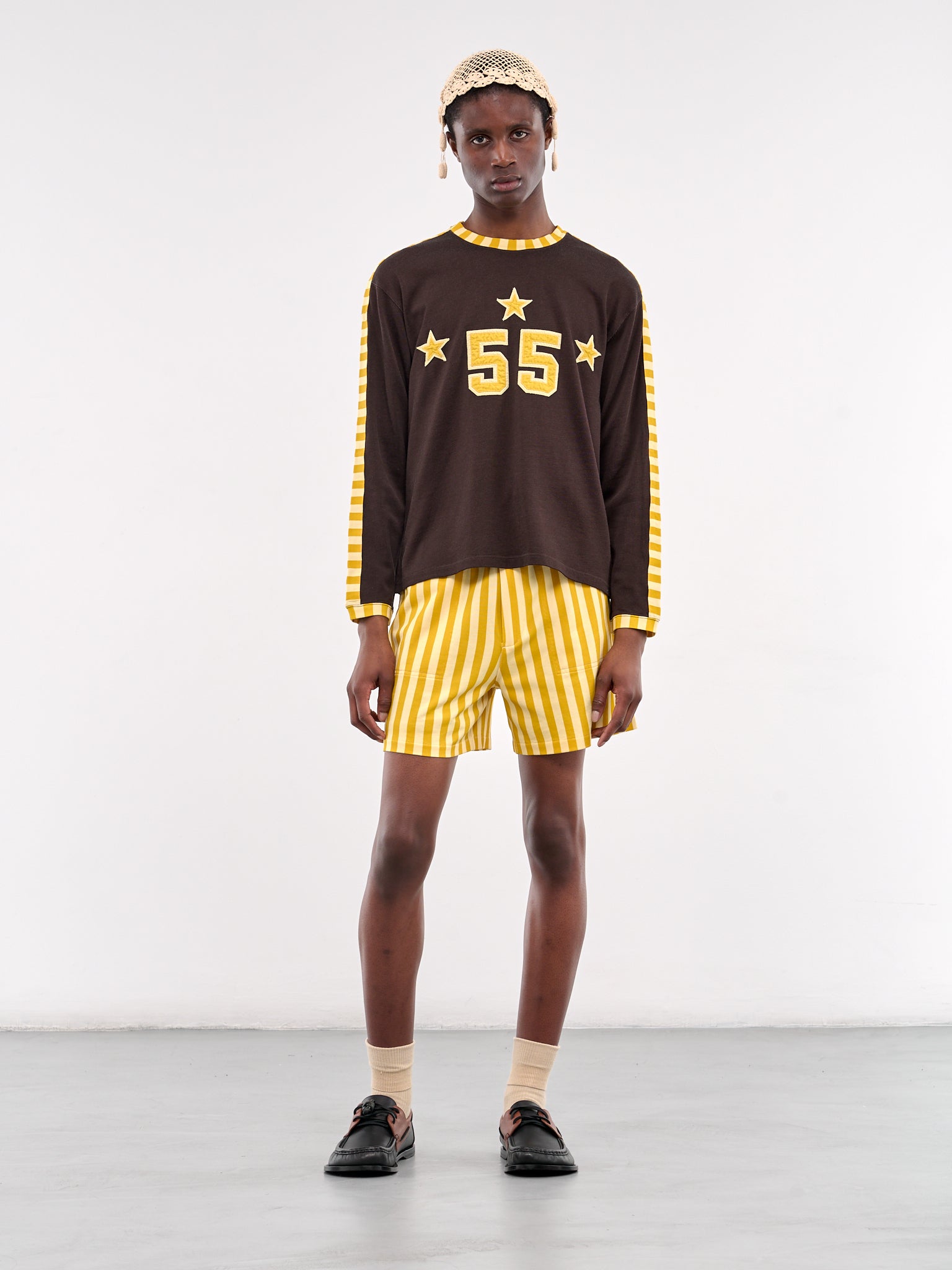 Graphic Long Sleeve Tee (MRS25CS035-BROWN-BLACK)