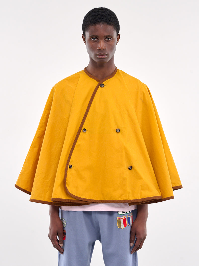 Waxed Rain Cape (MRS25OW012-YELLOW)