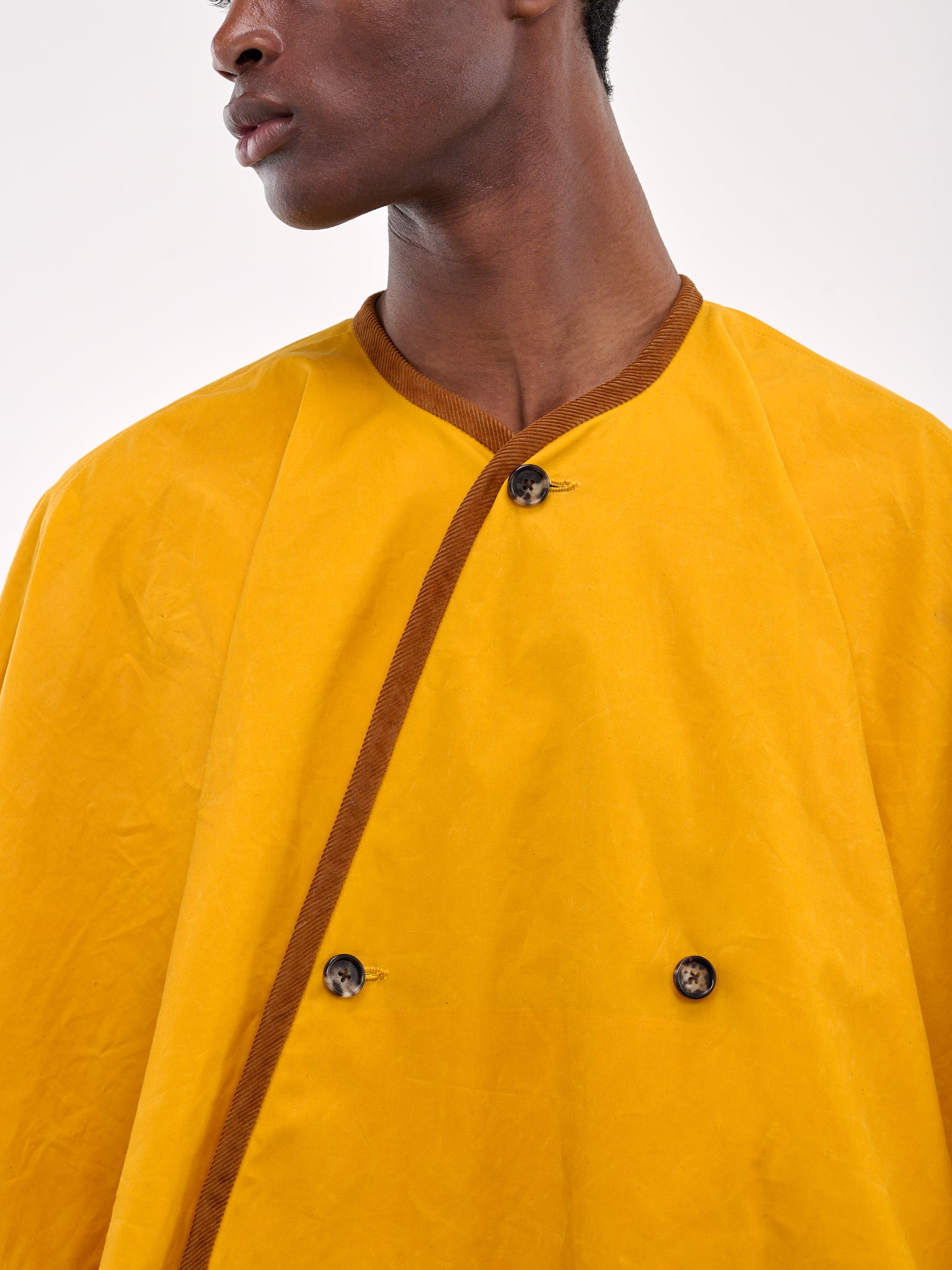Double-Breasted Cape (MRS25OW012-YELLOW)