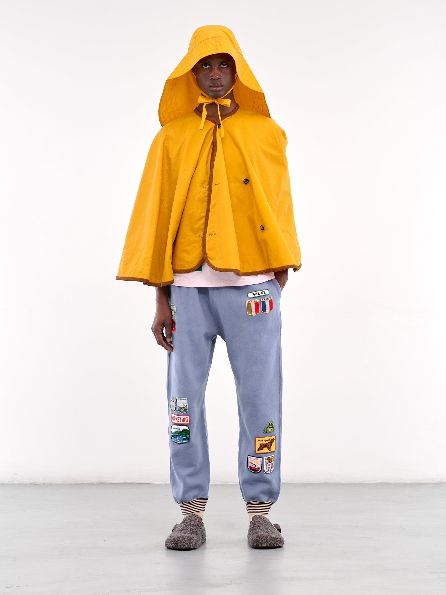 Double-Breasted Cape (MRS25OW012-YELLOW)