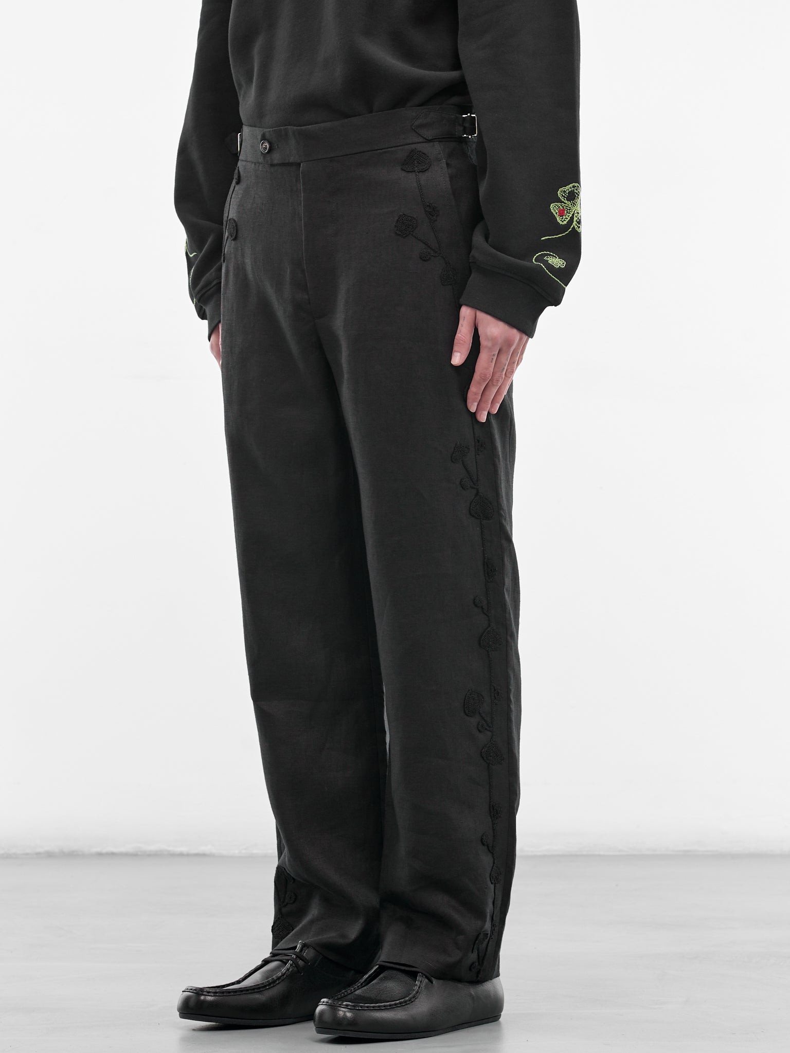 BODE Linen Buckle Trousers | H.Lorenzo - side