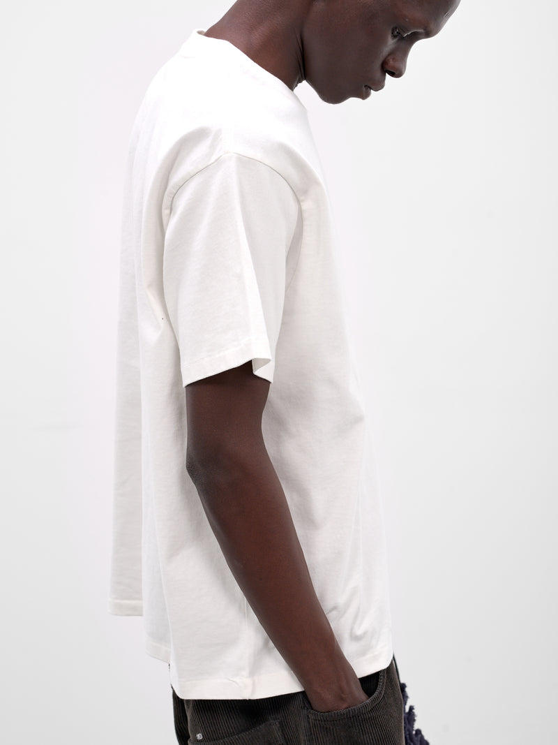 White Beaded Geneva Pocket Tee (MRS26CS028-CREAM)