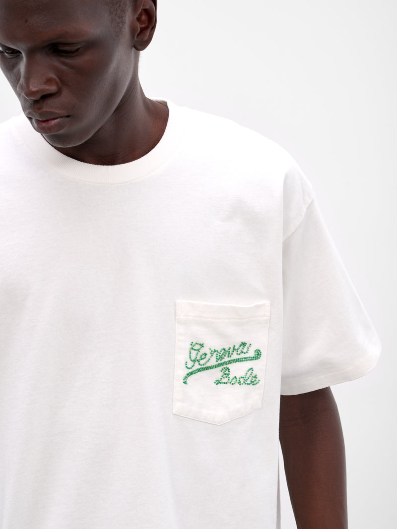 White Beaded Geneva Pocket Tee (MRS26CS028-CREAM)