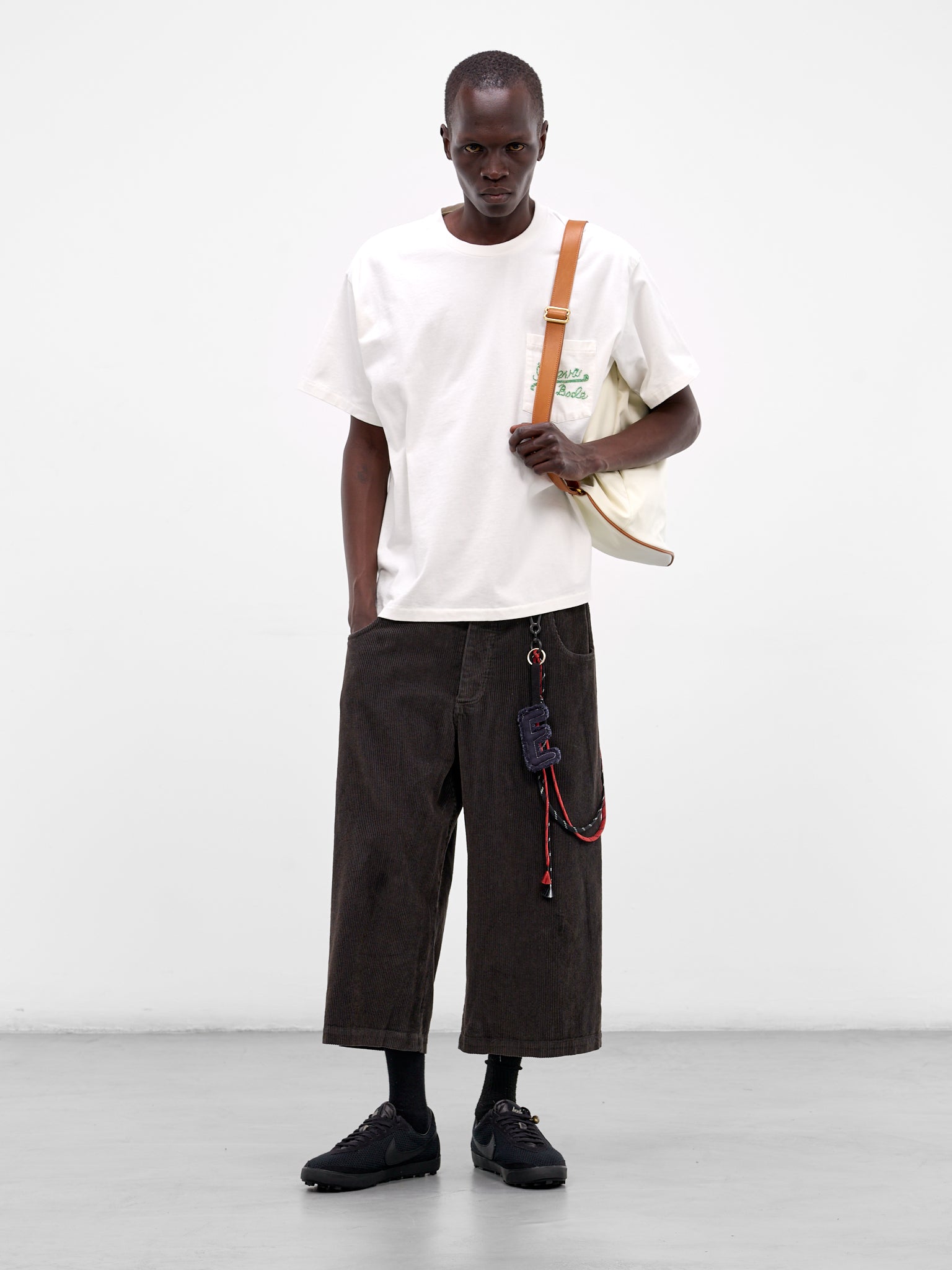 White Beaded Geneva Pocket Tee (MRS26CS028-CREAM)