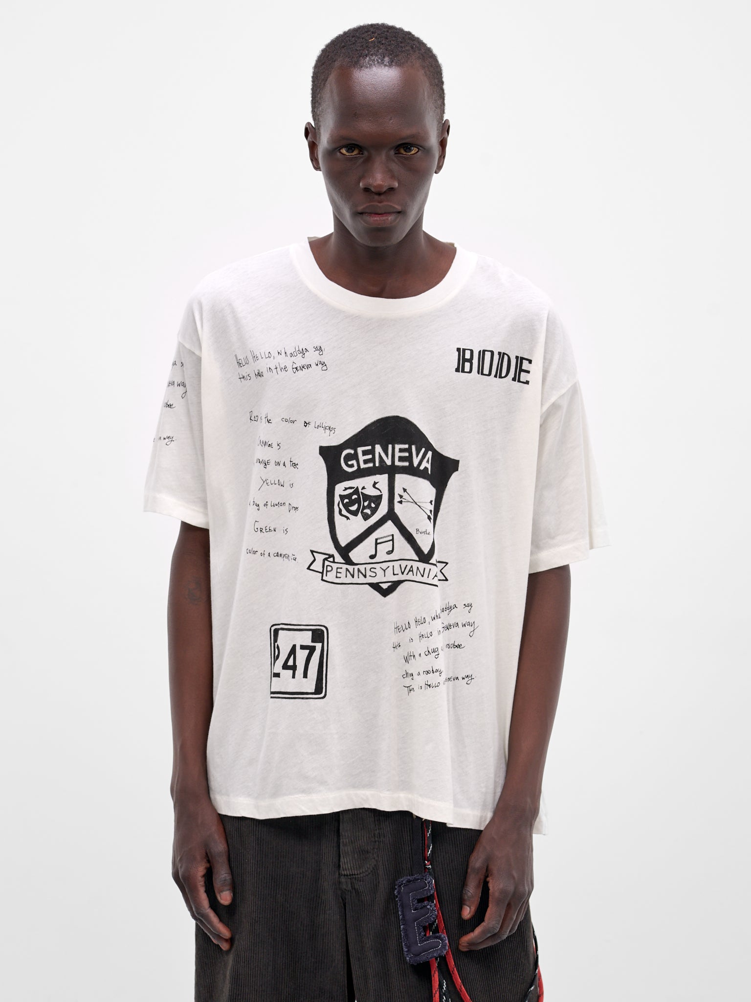 White Camp Crest Cotton Tee (MRS26CS032-CREAM)