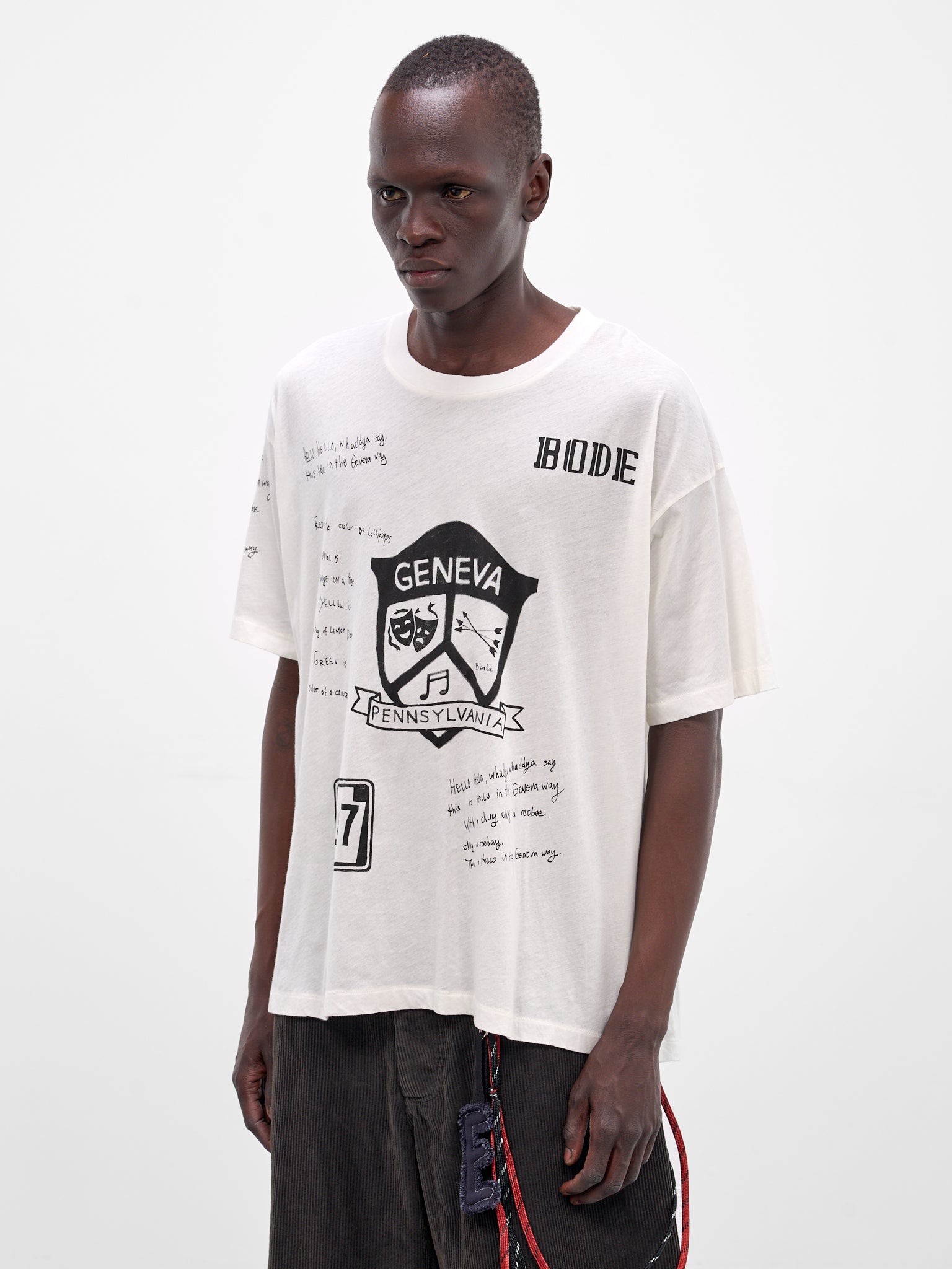 White Camp Crest Cotton Tee (MRS26CS032-CREAM)