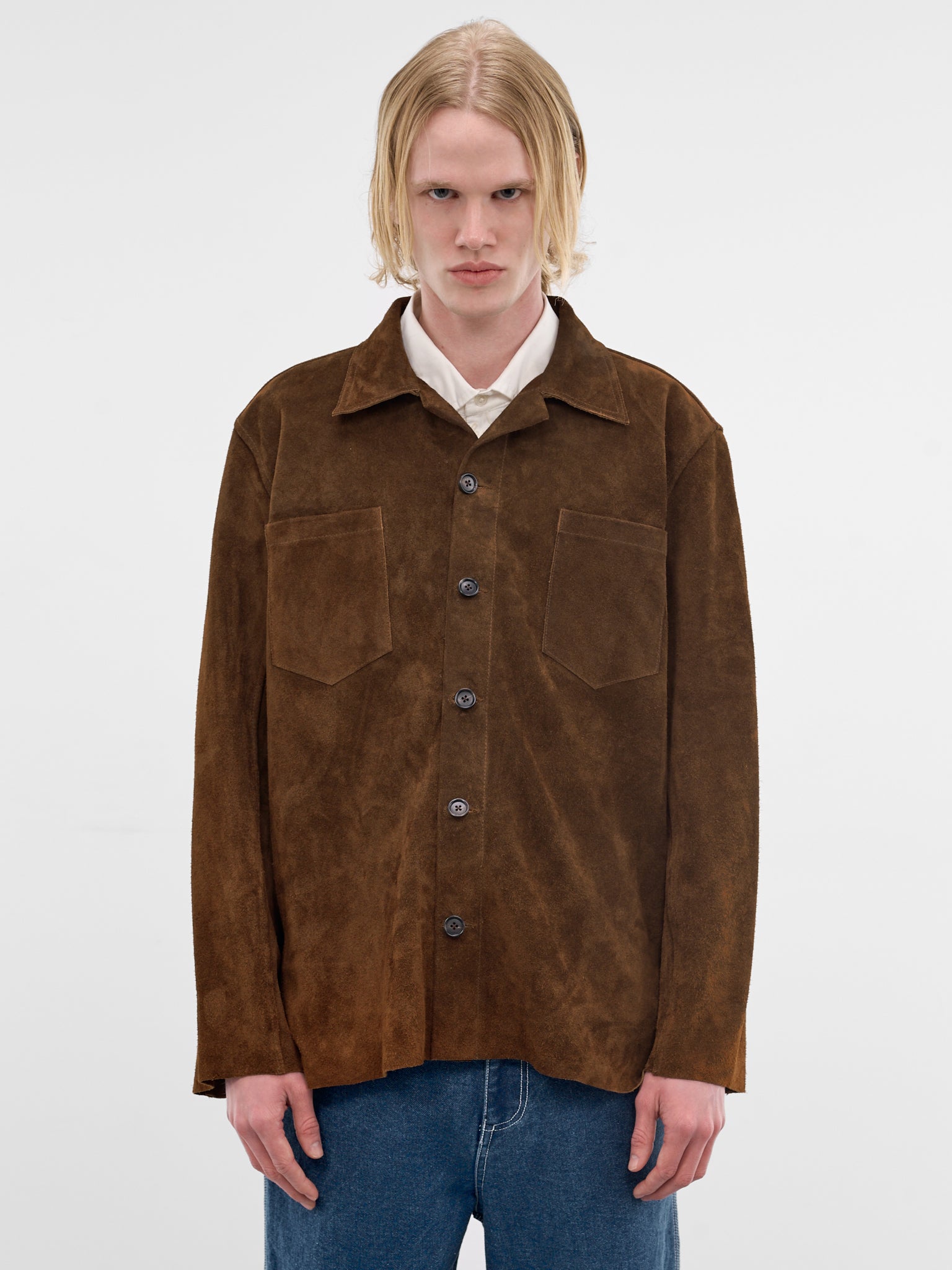 Brown Suede Overshirt (MRS26JA009-BROWN)