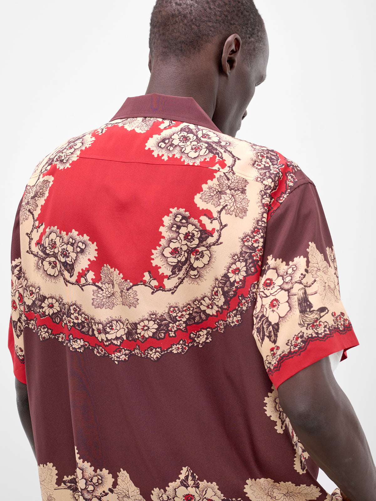 Red Storybook Print Silk Shirt (MRS26SH011-RED-BLACK)