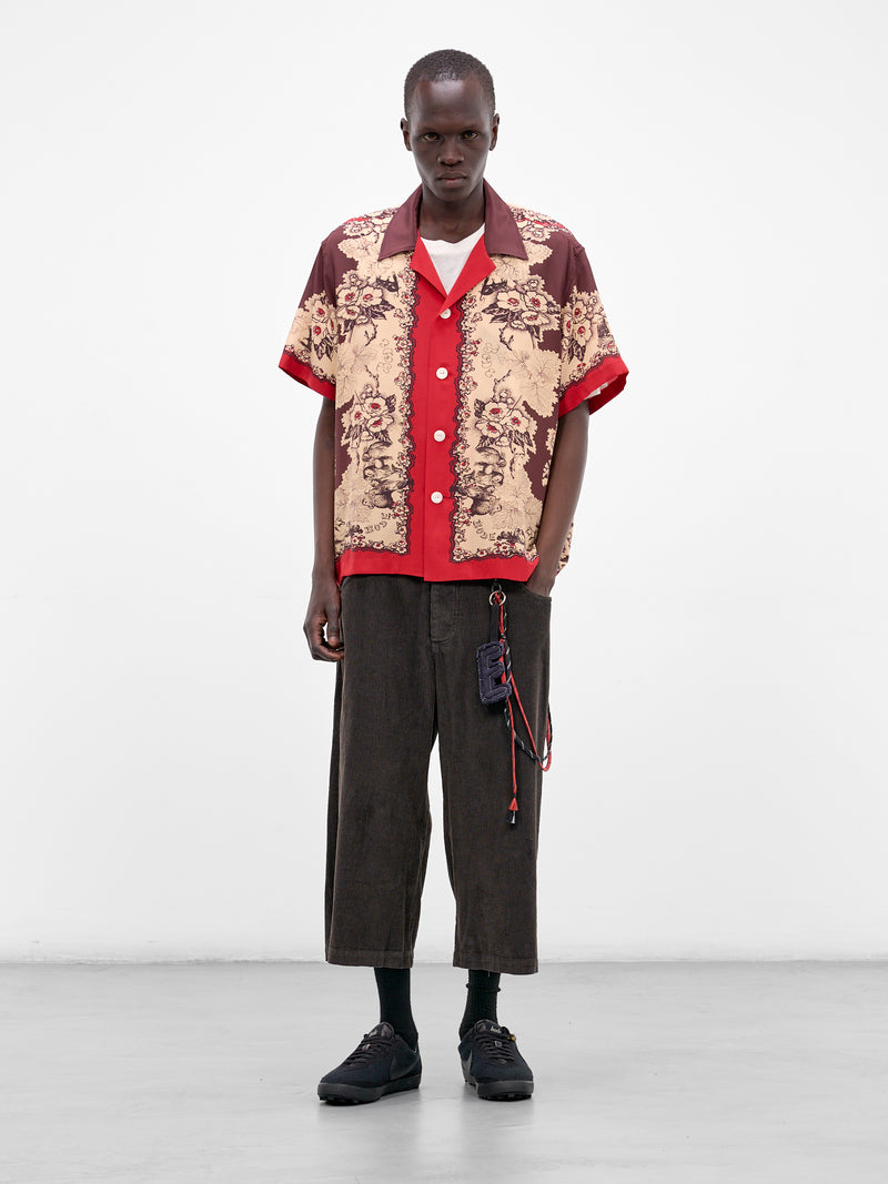 Red Storybook Print Silk Shirt (MRS26SH011-RED-BLACK)