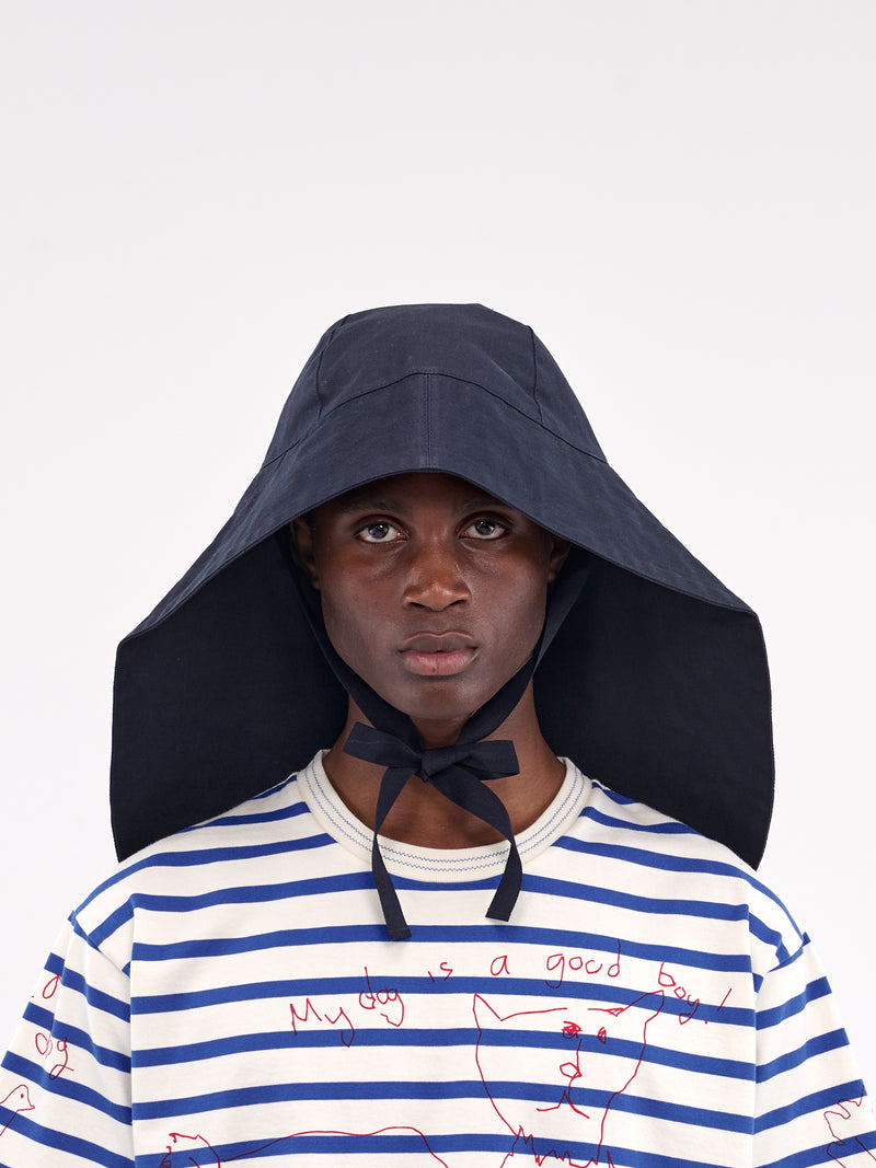 Waxed Rain Hat (MRS25AC048-NAVY)