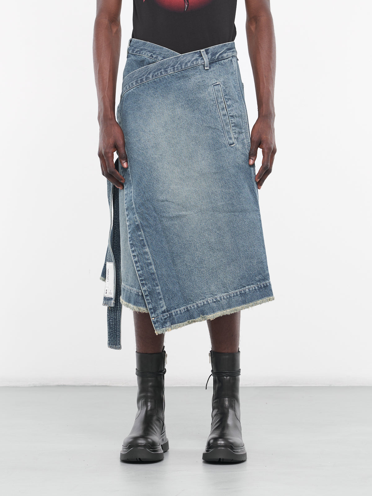 Denim Apron Skirt (MS001D-WD-VINTAGE-BLUE)