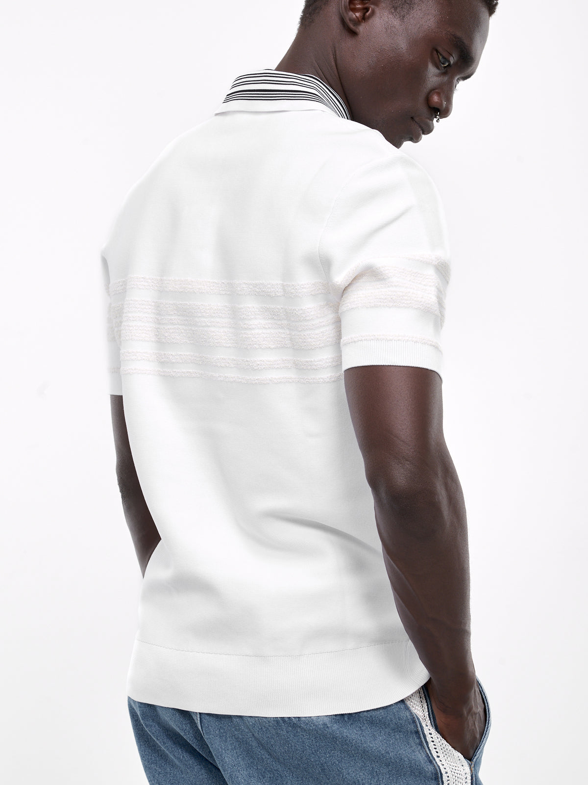 Dawn Knit Polo Shirt (MS24KN11-PL01-000-WHITE-IVORY)