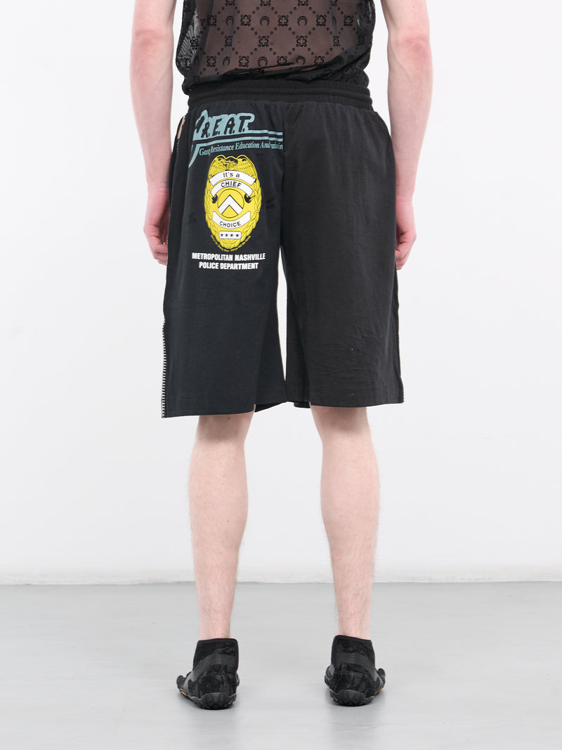Regenerated Graphic Tee Bermudas (MSH007-UJER0003-BLACK)